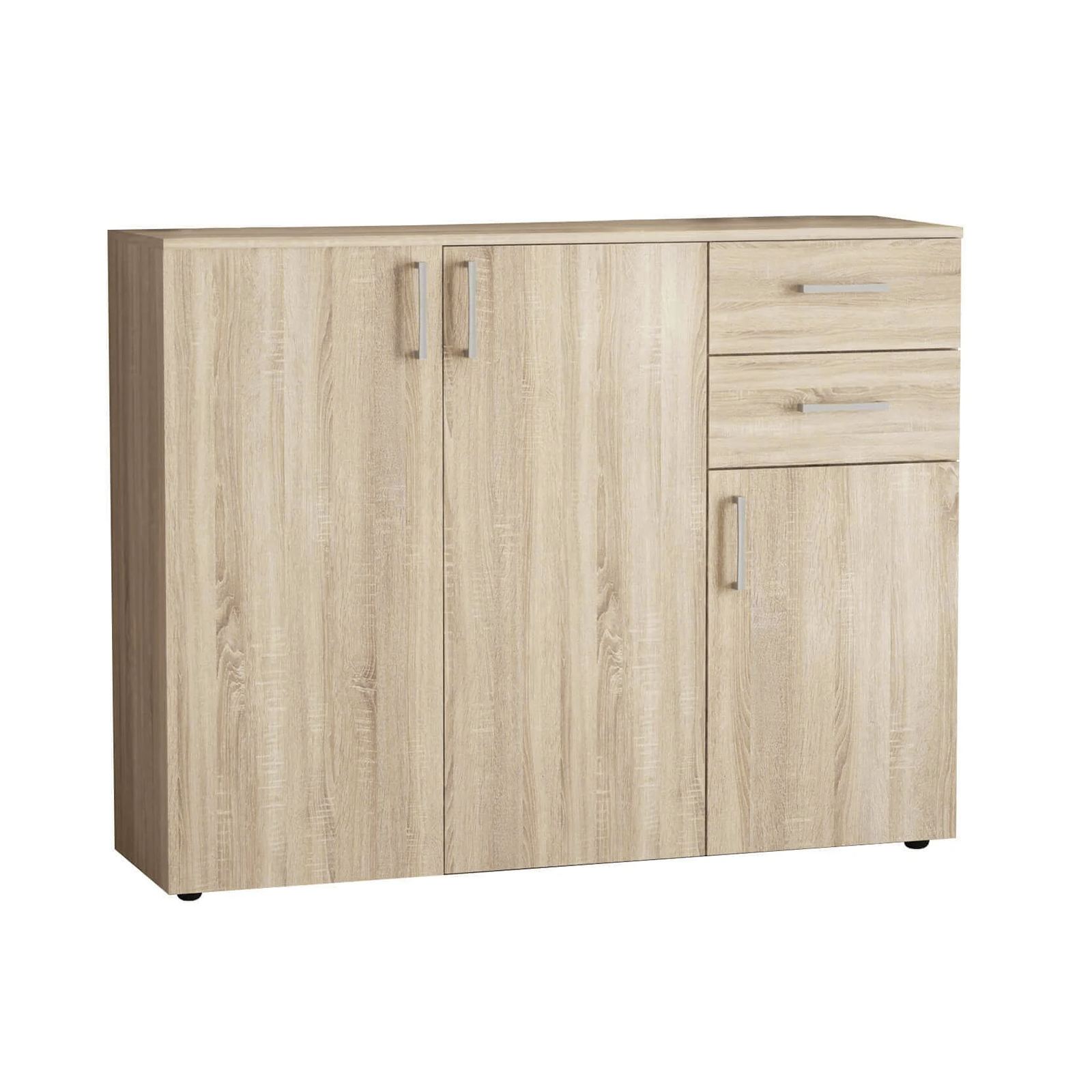 "K4298" wooden sideboard with 3 doors and 2 drawers for the living room, 106x36 cm, 93h