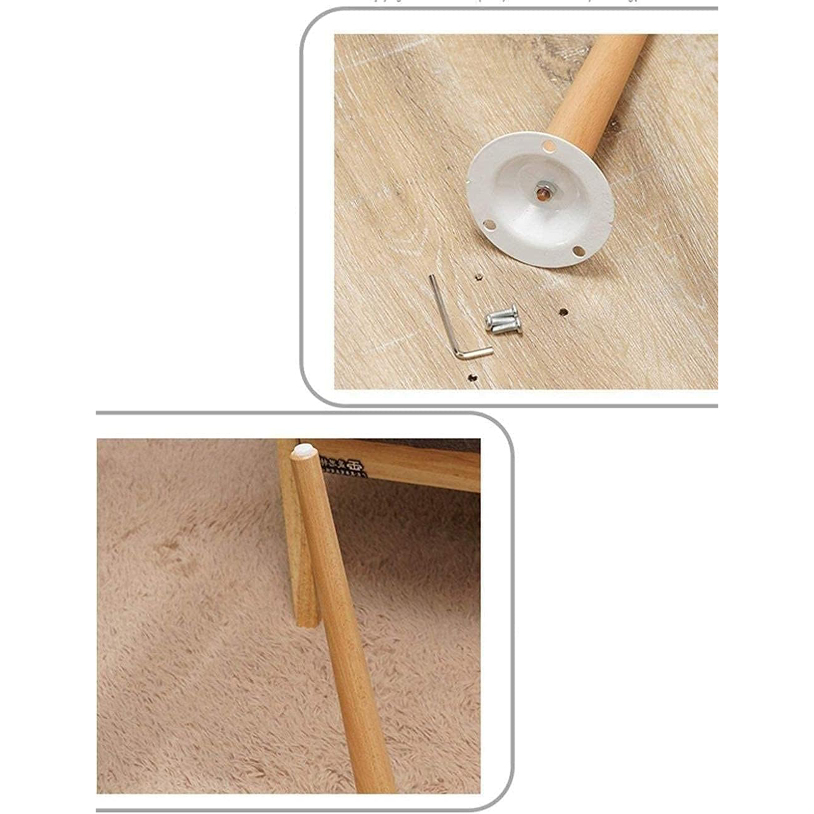 "Tampa" low coffee table for living room in metal and oak wood 80x78 cm 41h