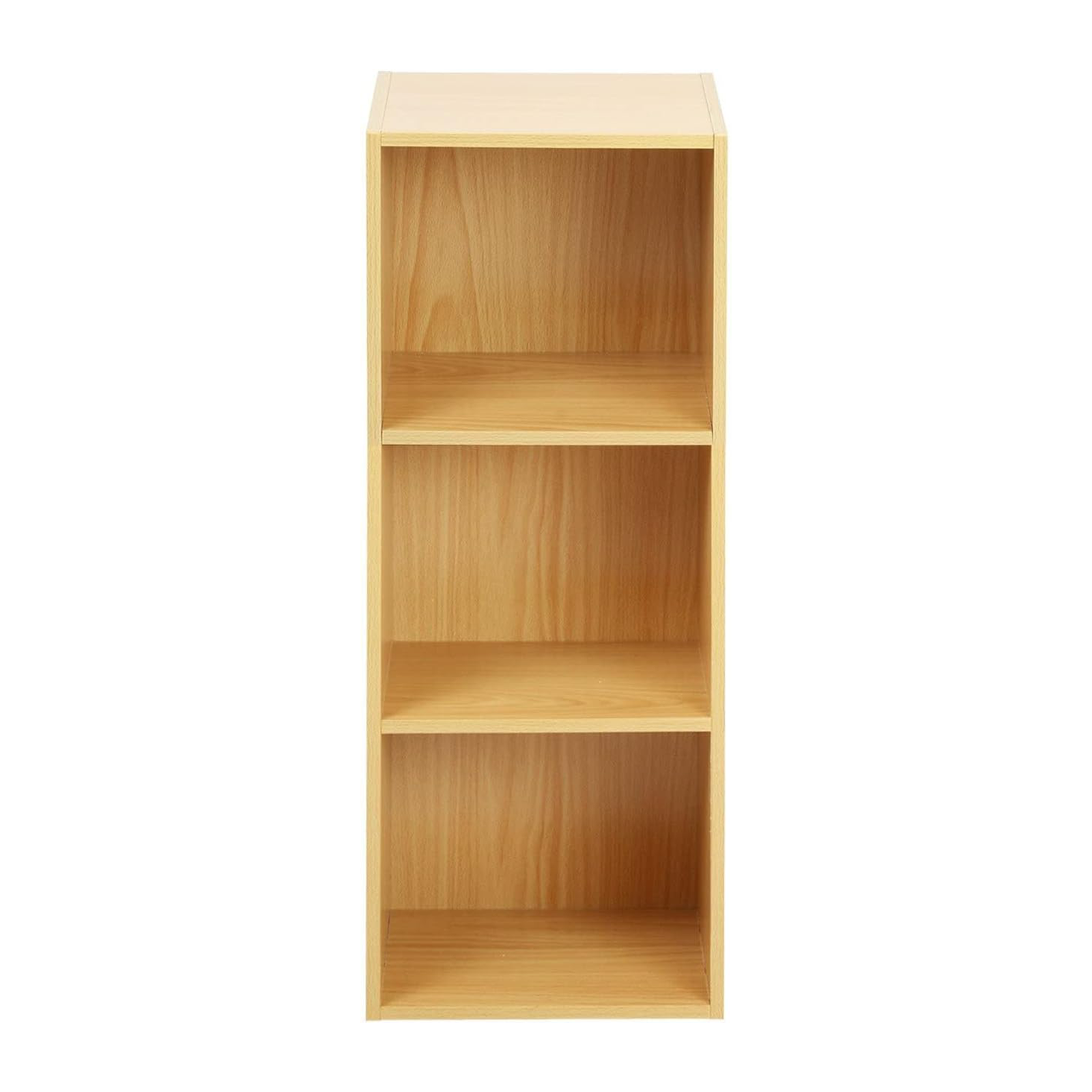 Tall open bookcase "Cubo" with 3 compartments in melamine wood, 31x30 cm, 91h