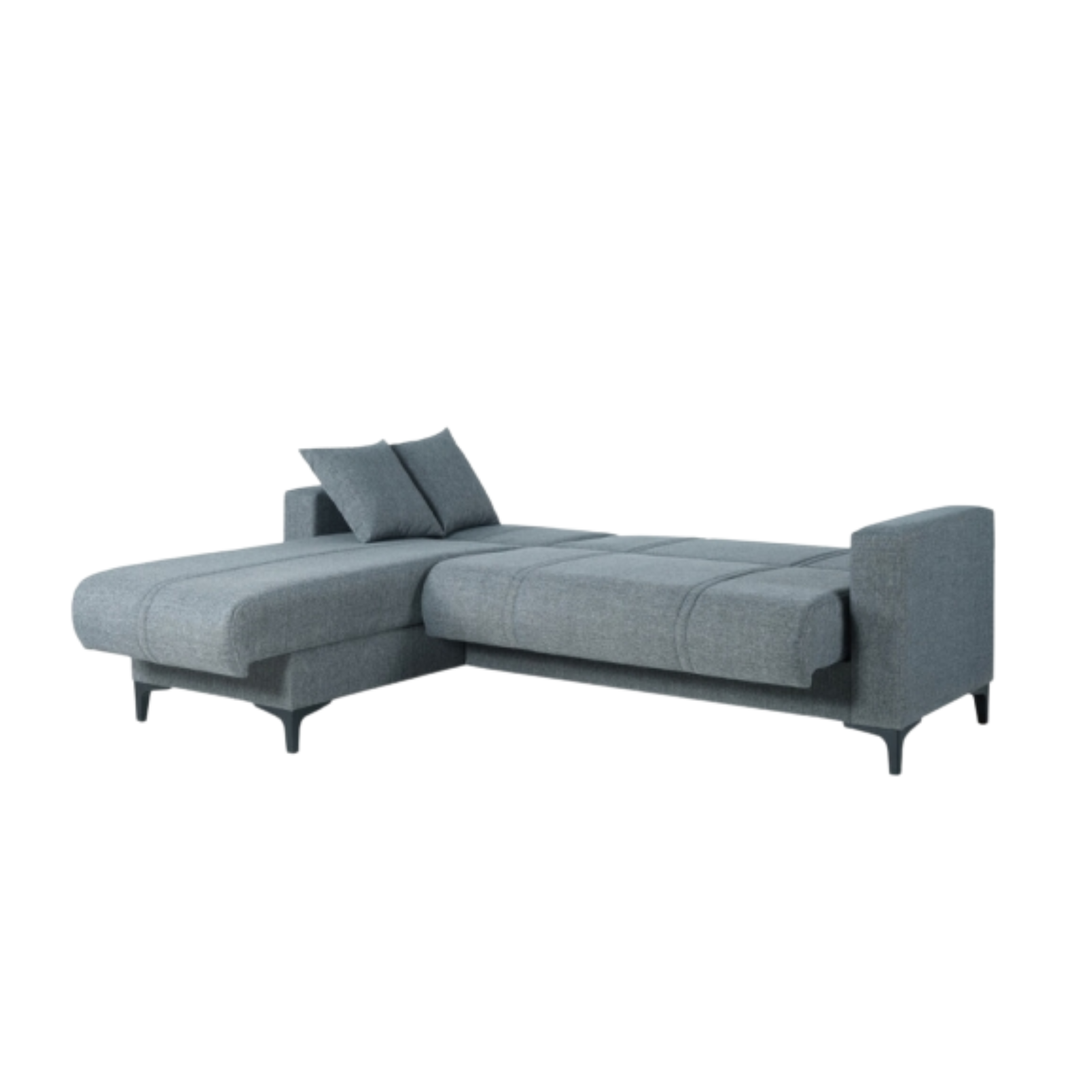 "Bravo Bacos" fabric sofa with storage drawer and two cushions