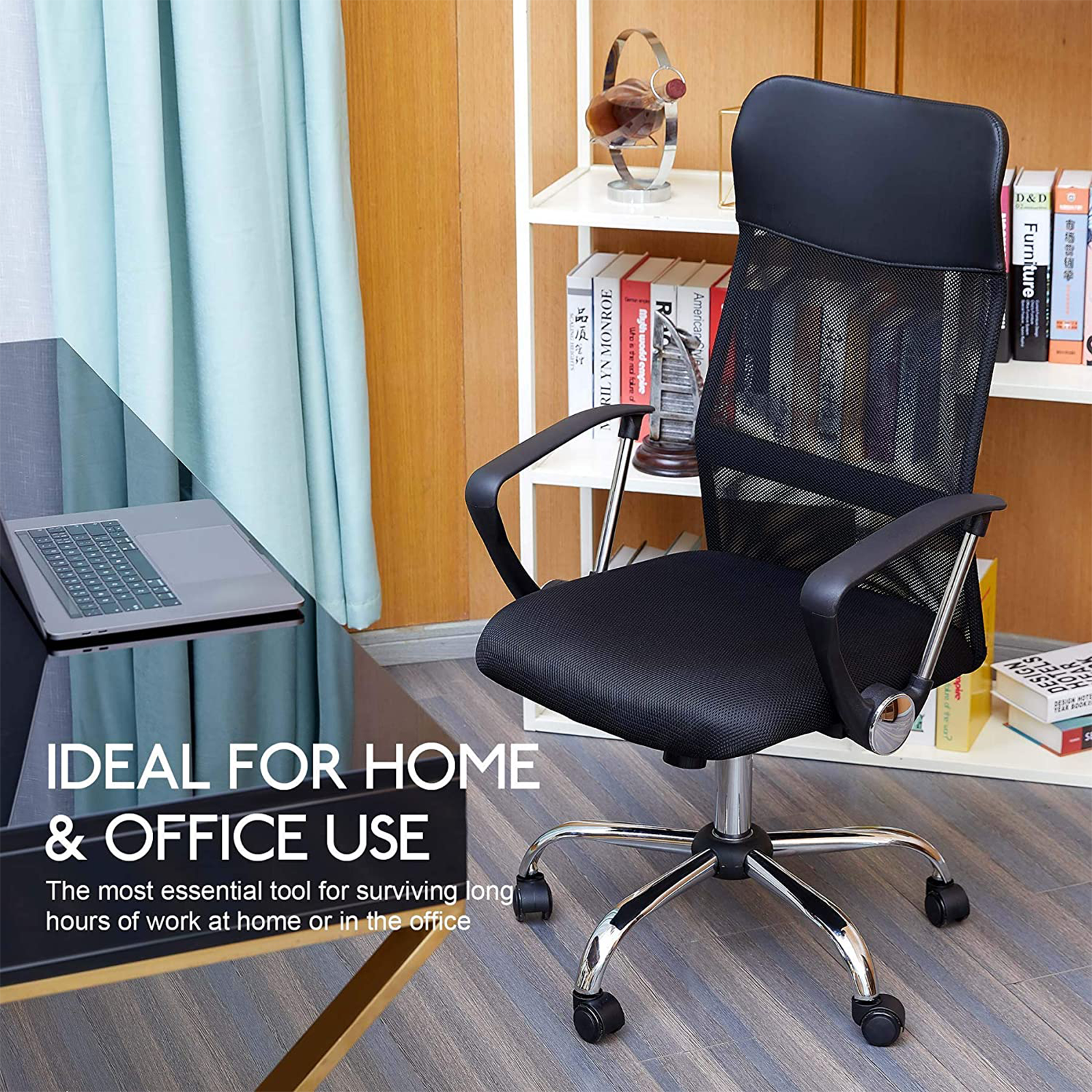 "Sun" swivel office chair, executive chair with wheels and gaming lift