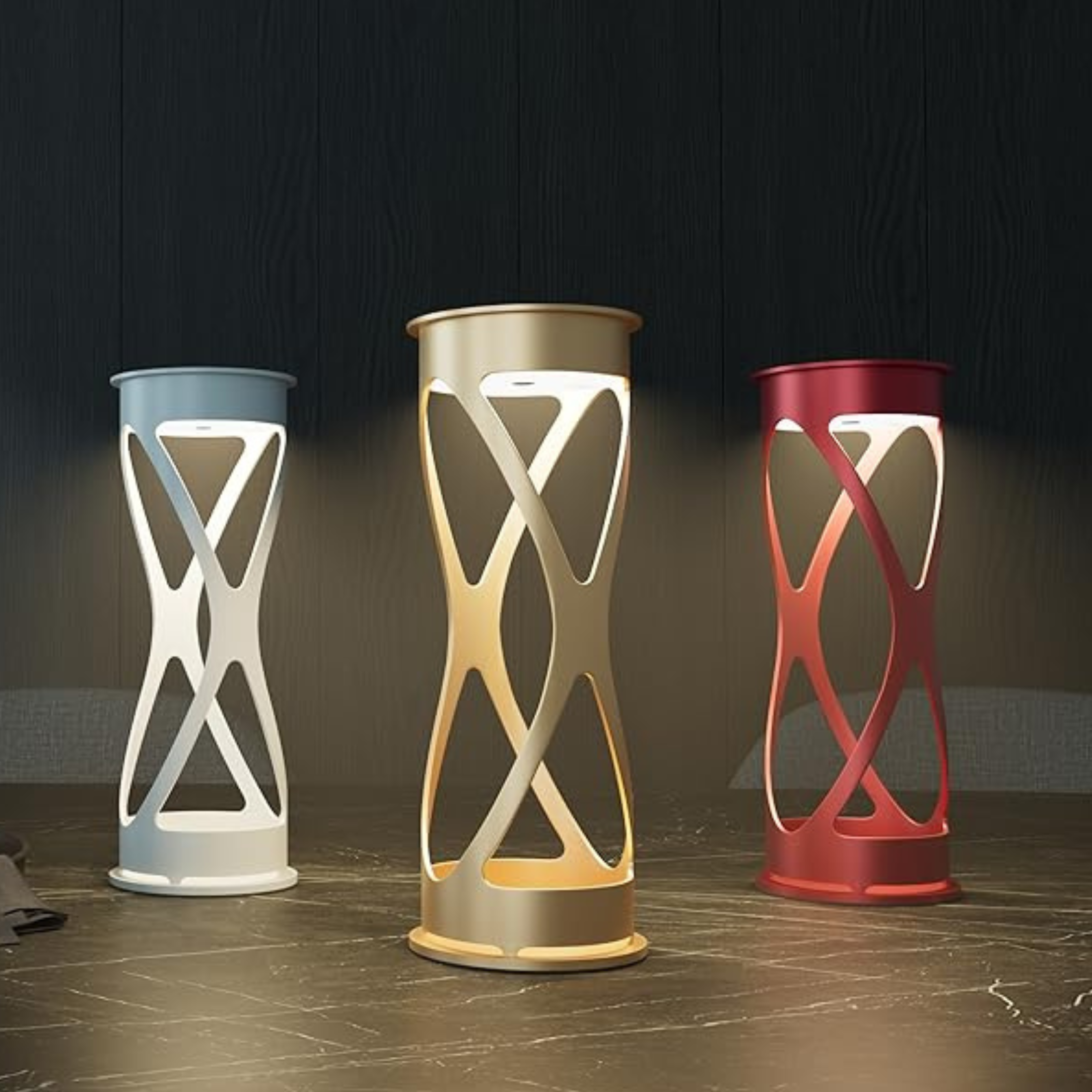 "Luna" rechargeable outdoor metal table lamp, 12x12 cm, 26 hours
