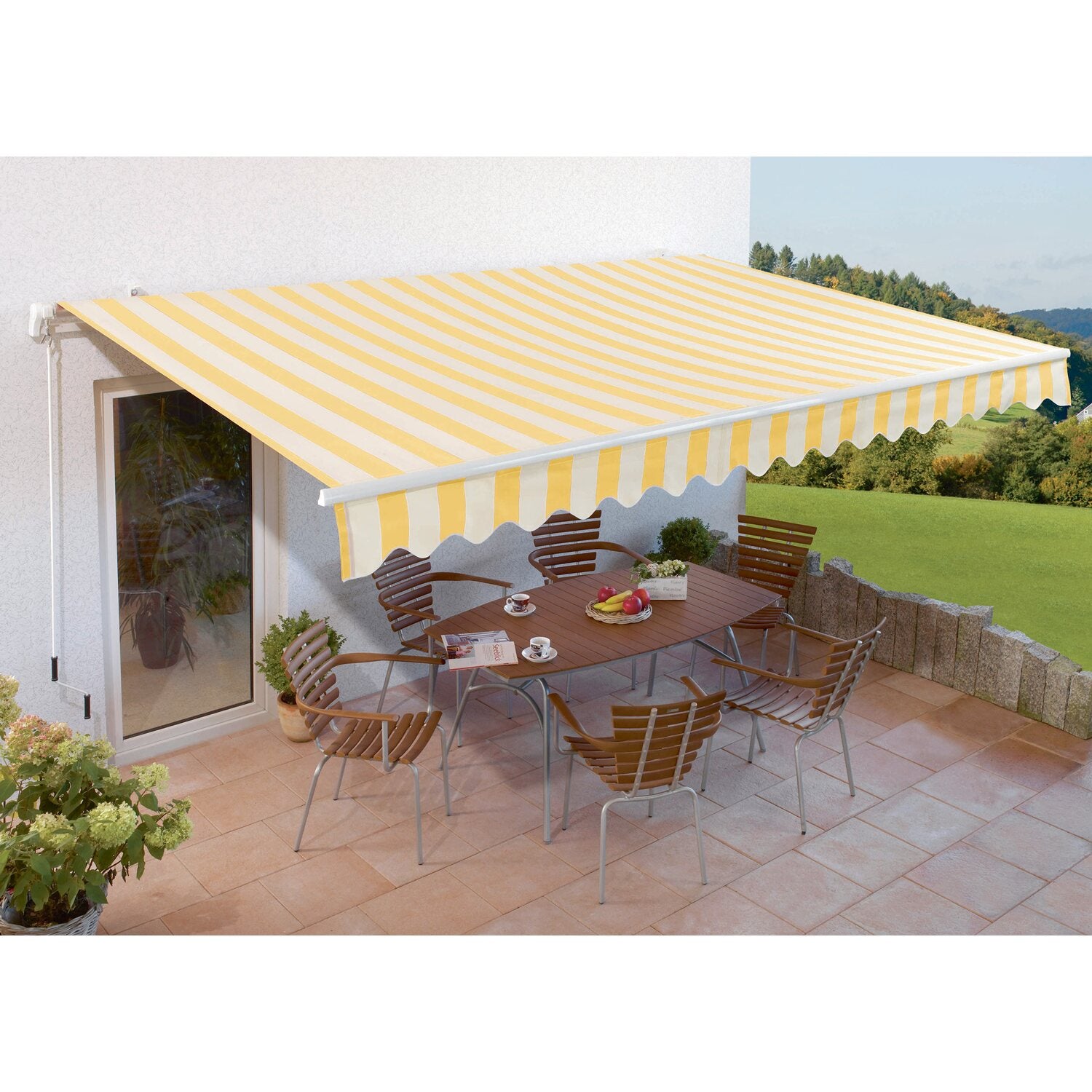 Tenda da sole con bracci estendibili da balcone cm 2,95x2 mt