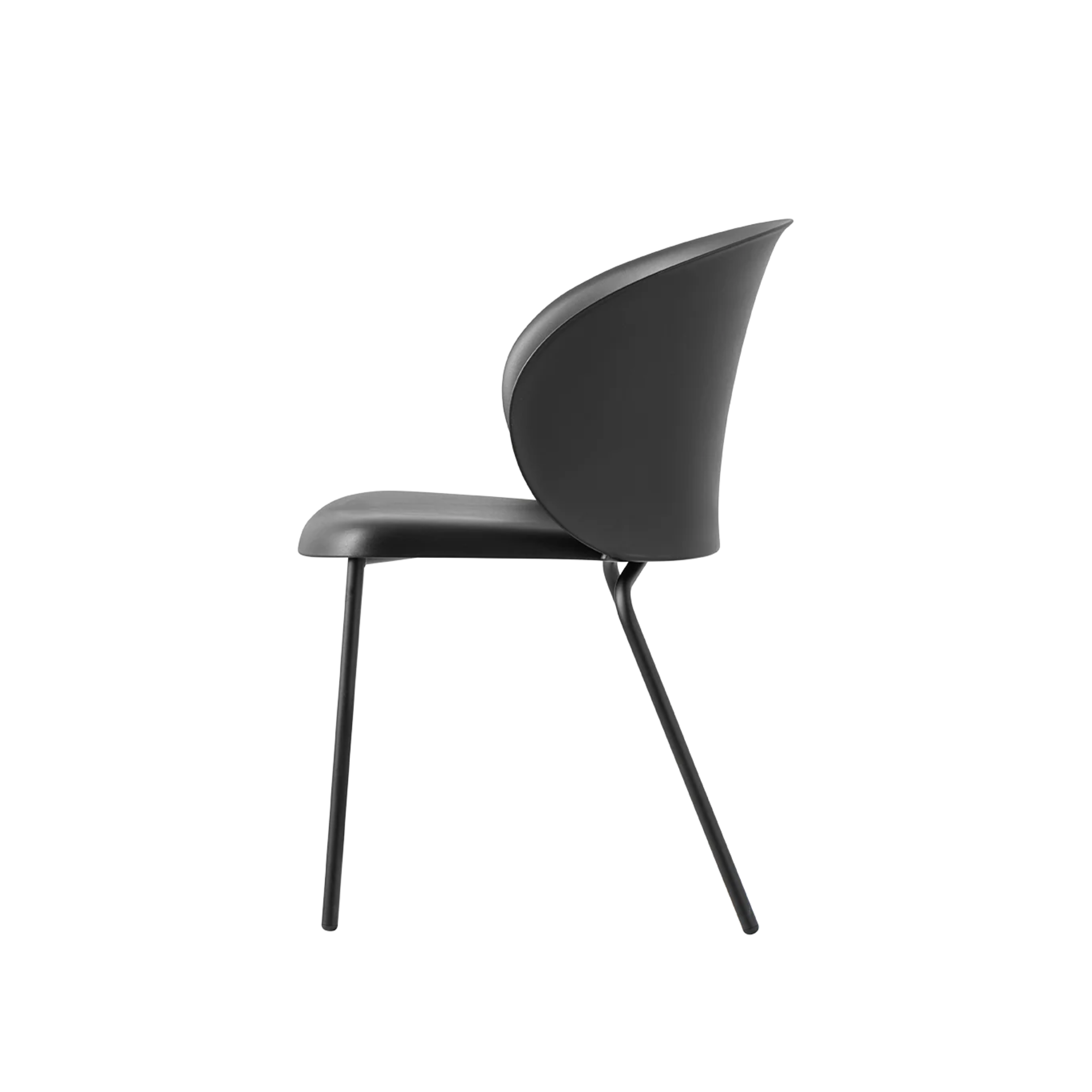 Set of modern "Tuka" chairs in metal and polypropylene, stackable, 55x59 cm, 86h