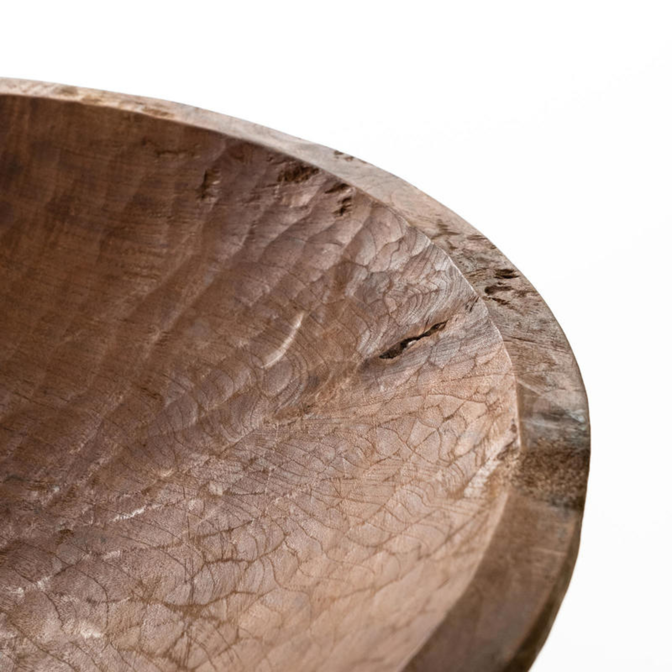 Round wooden bowl "Ciotola1" hand carved 75x75 cm 29h