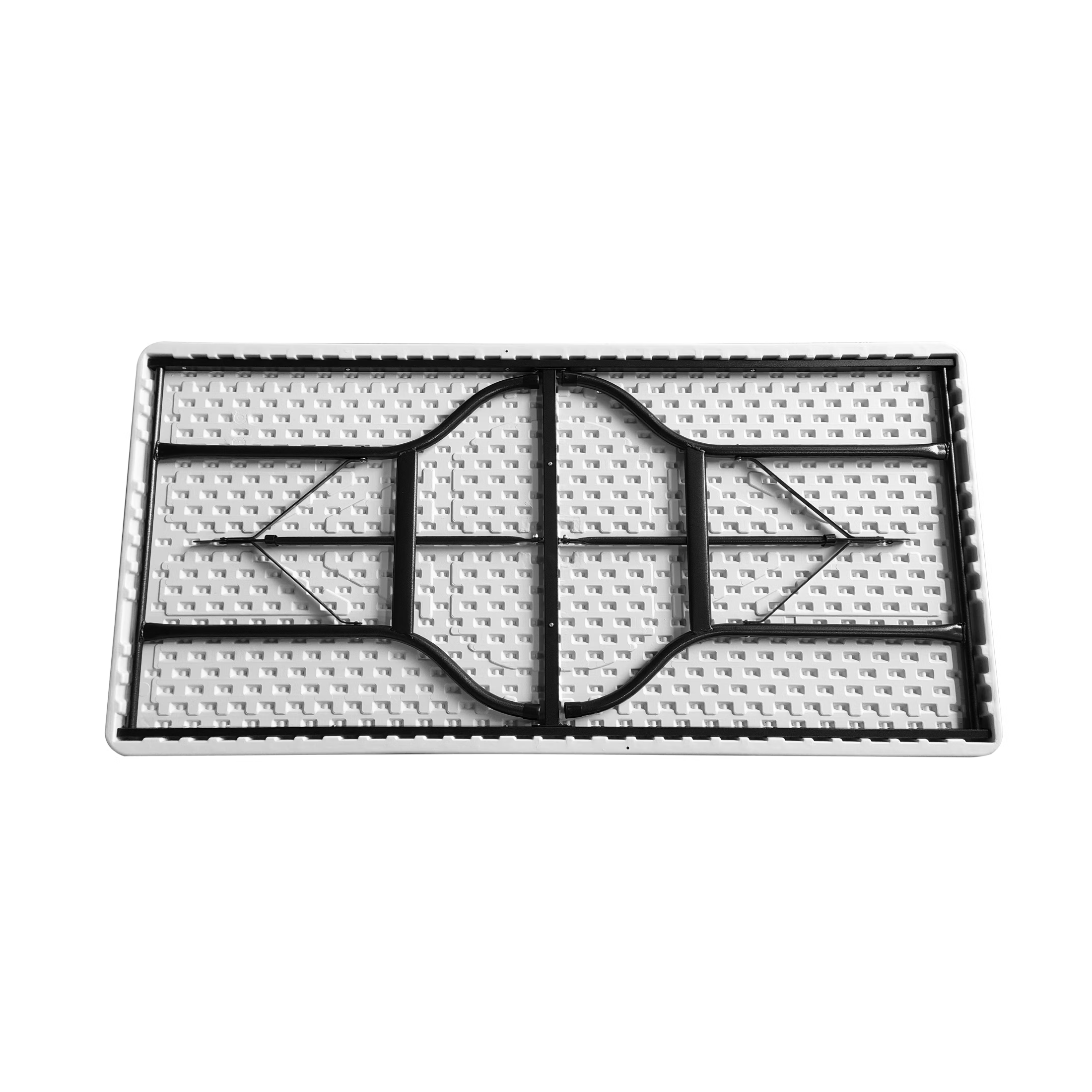 Tavolo richiudibile in plastica "Flip" da 8 posti con struttura in acciaio