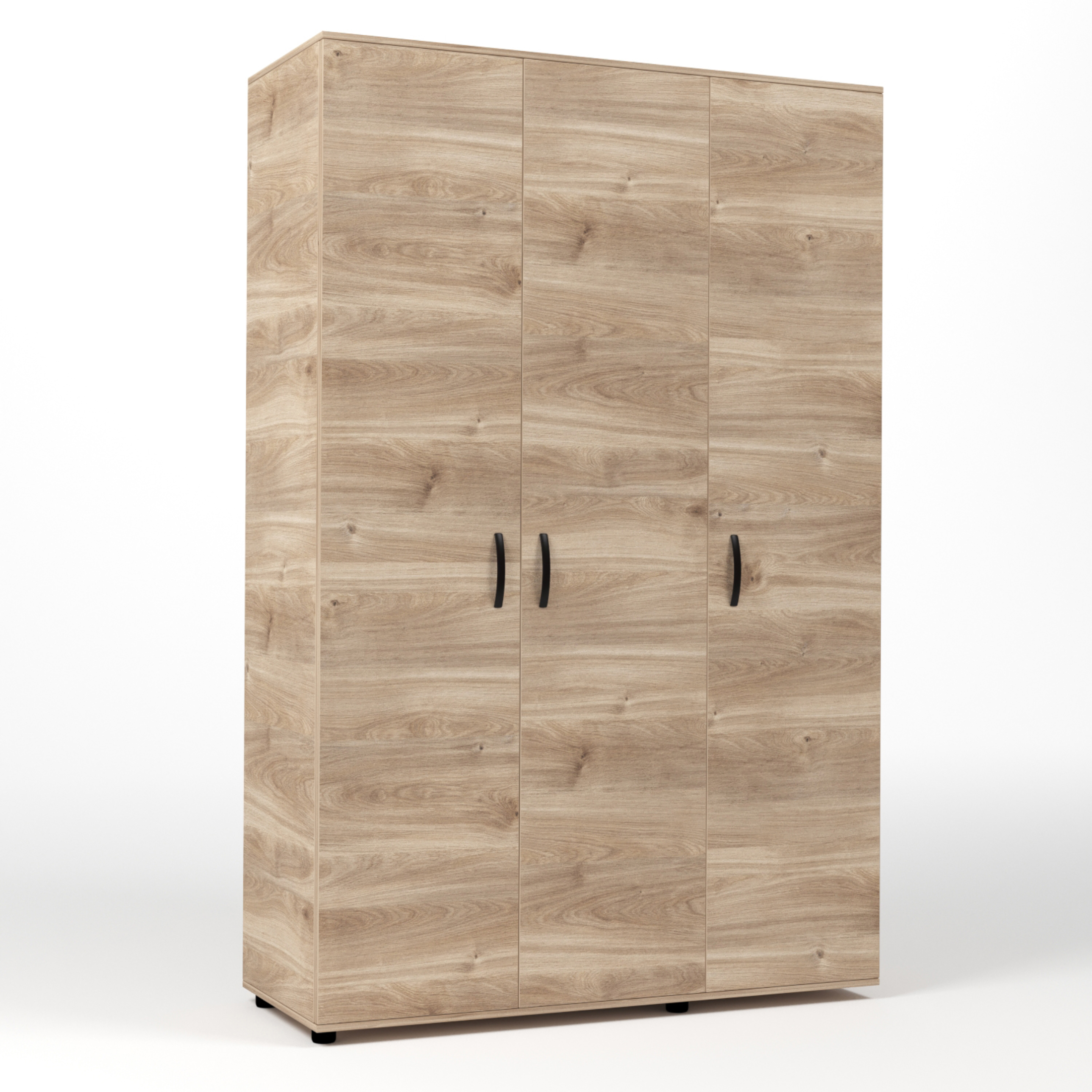 "Clax" modern wooden 3-door wardrobe, 120x52 cm, 205 cm high