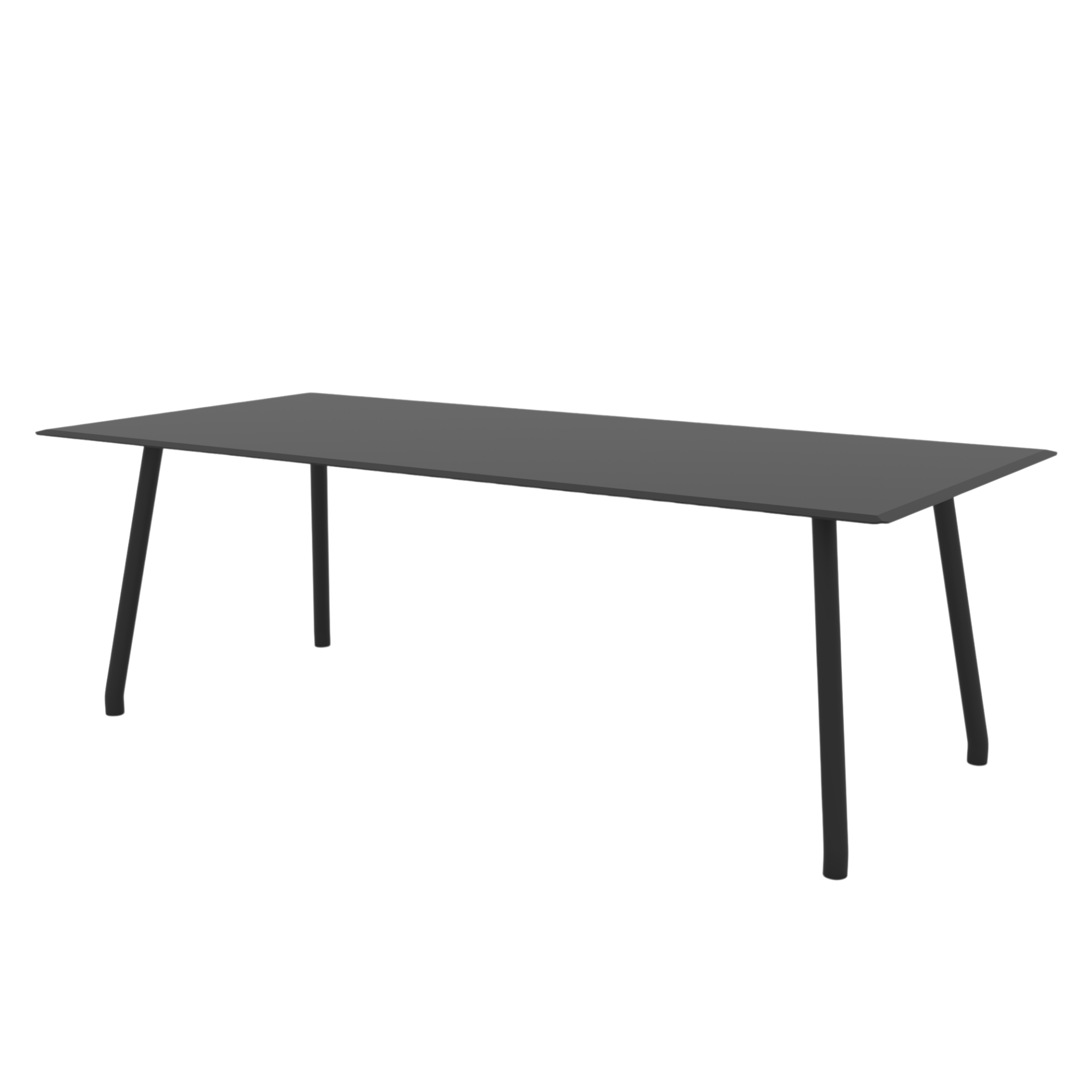 "Verdea" rectangular aluminum garden dining table, 220x100 cm, 75 cm high
