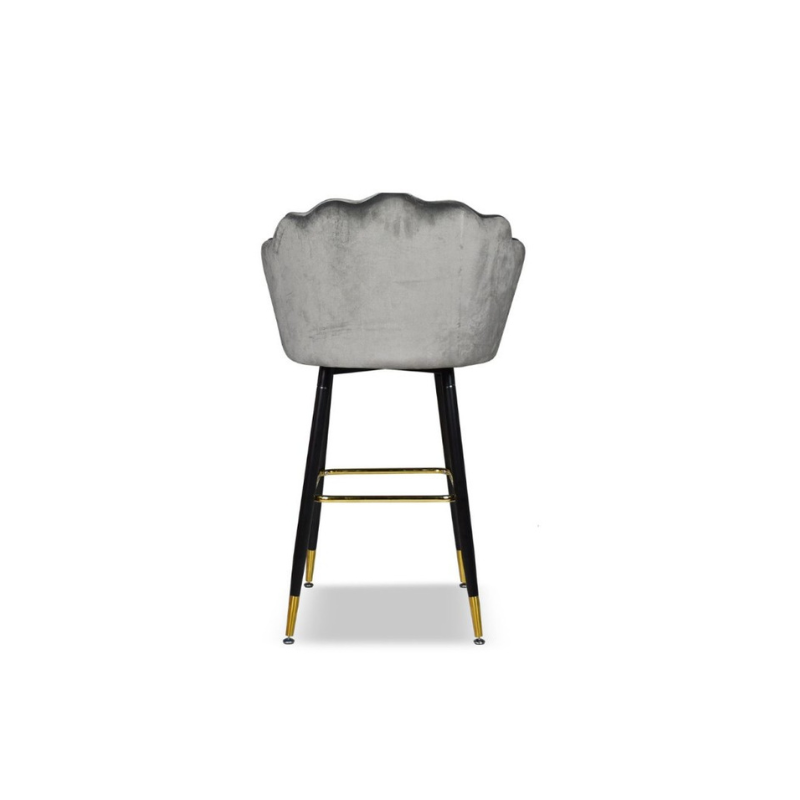 Set of "Estro" high stools upholstered in velvet for the kitchen, 50x55 cm, 110 cm high.