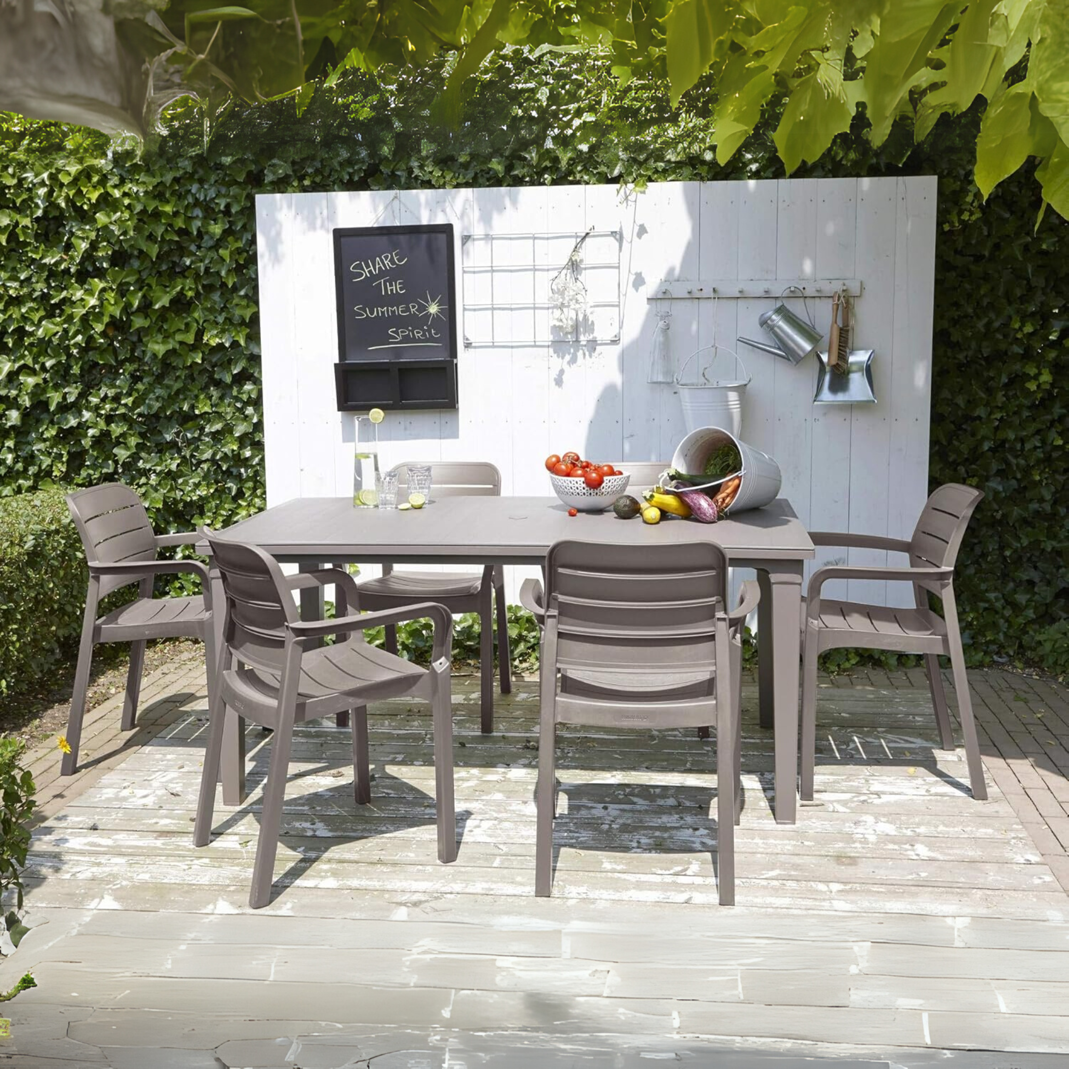 Set of "Domingo" garden chairs, cappuccino color, shockproof, 58x53 cm, 83h