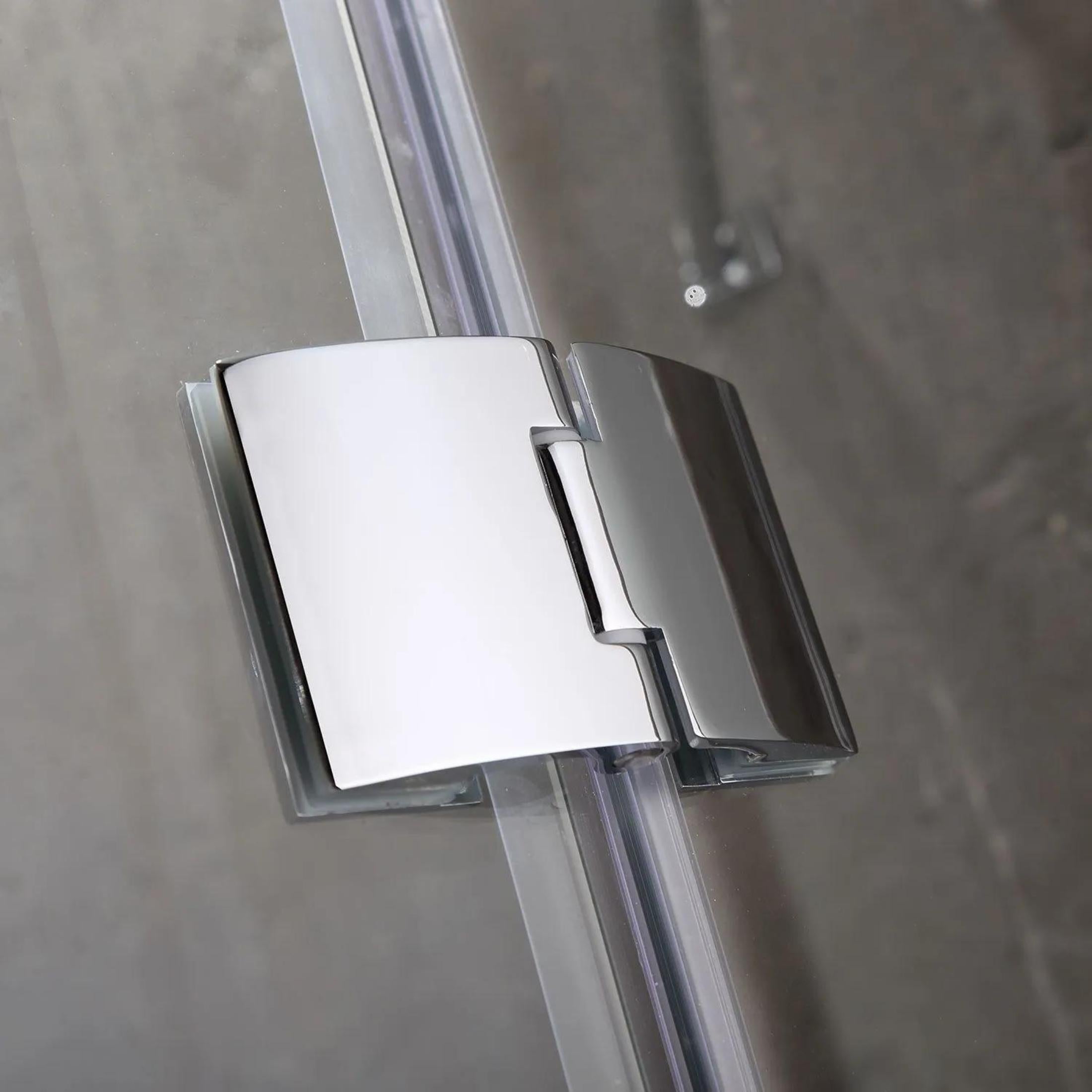 "Lion" semicircular frameless glass shower enclosure, 190 cm high