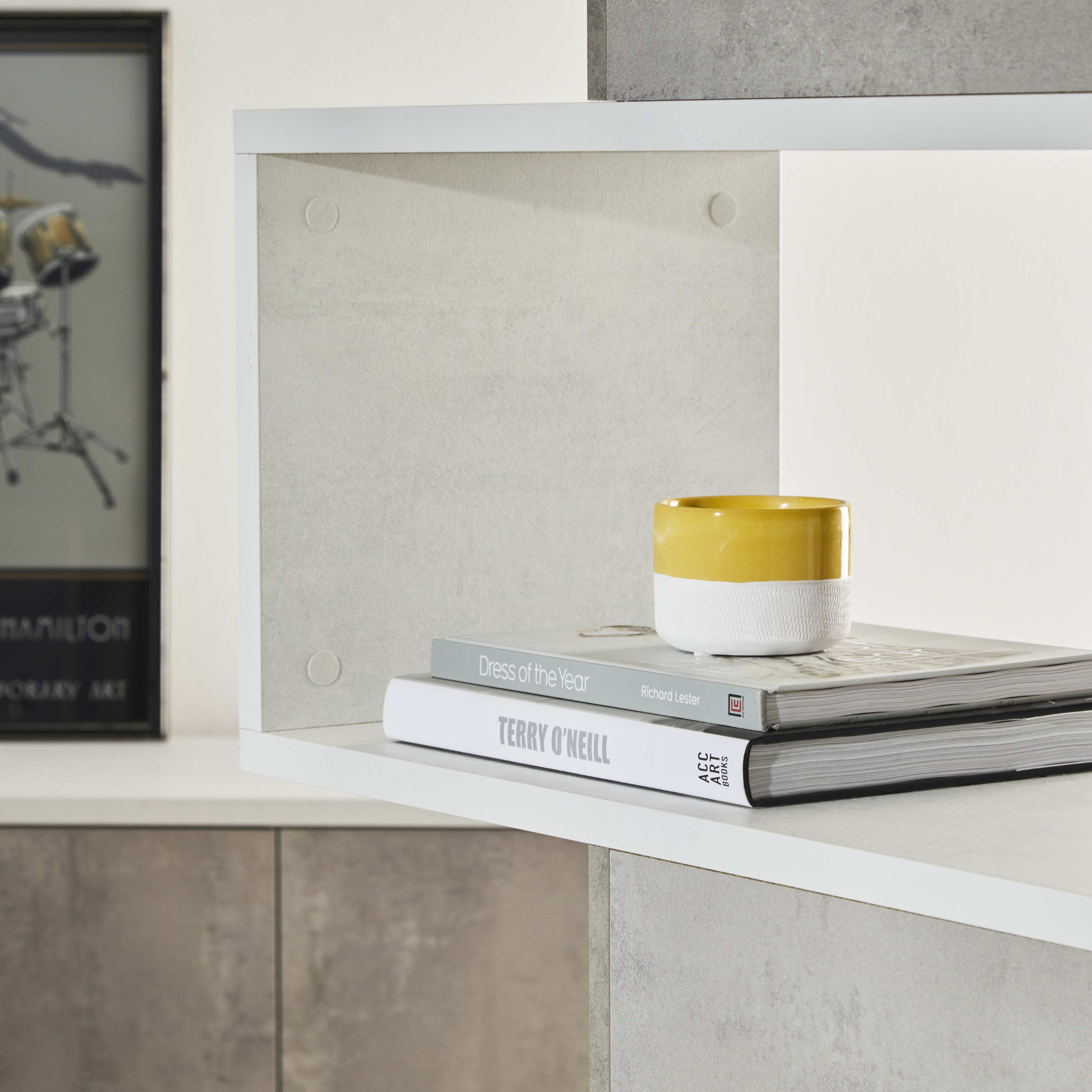 "Freud" modern modular 6-tier dividing bookcase, 150x37 cm, 215 cm high