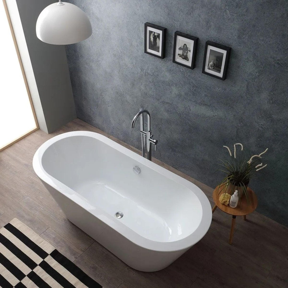 Vasca da bagno freestanding "Camilla" in acrilico bianco cm 170x75 56h - MondoViro