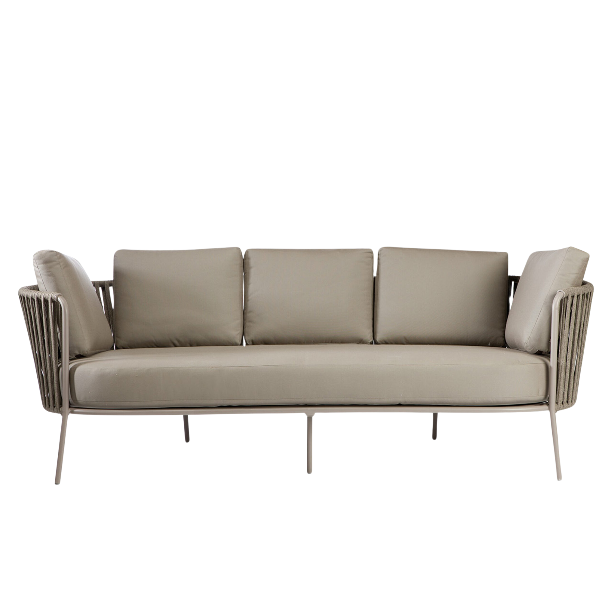 3-seater sofa in rope and stainless steel "Daisy Rope" garden lounge sofa cm 220x80 71h