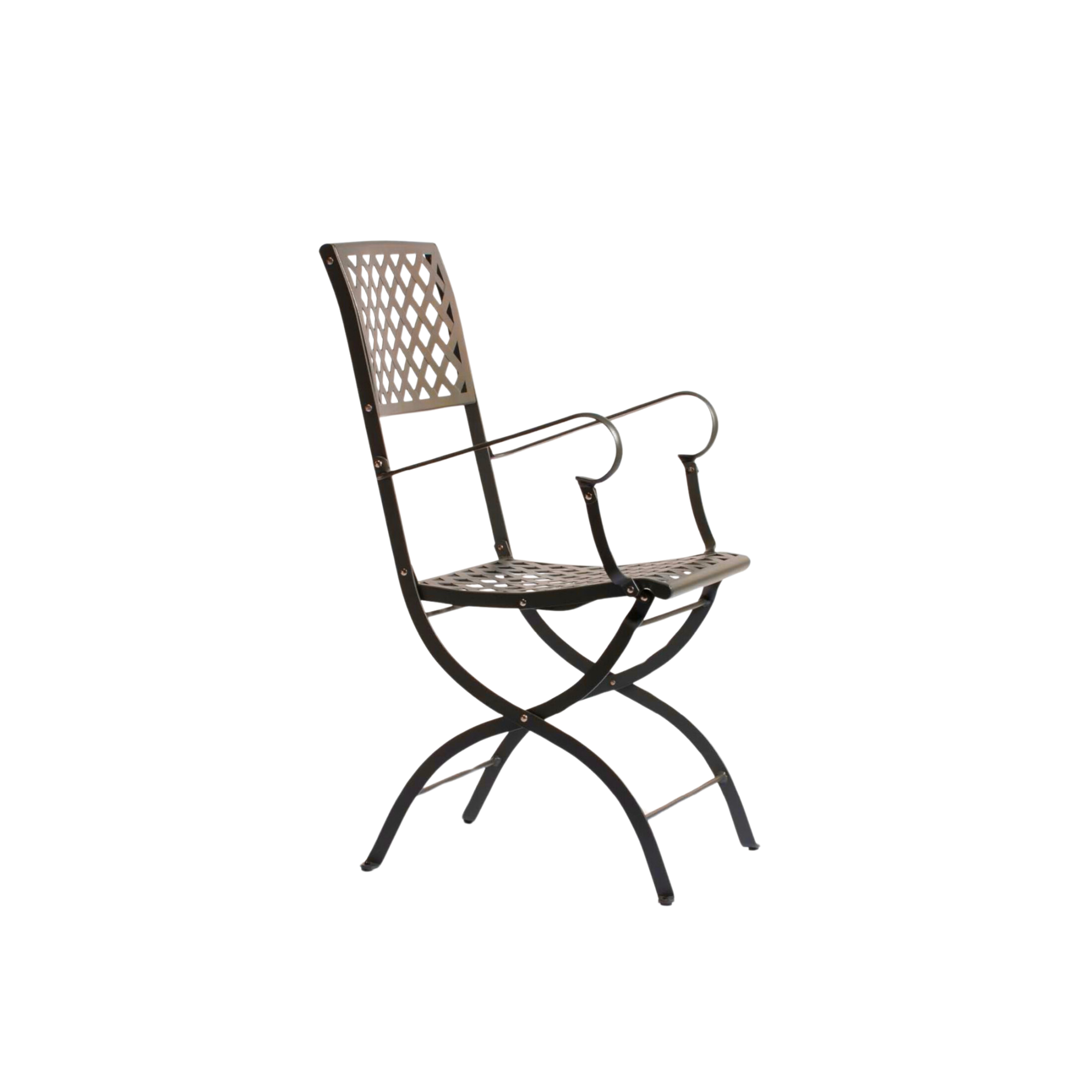 Set of "Springtime" folding metal garden chairs, 52x56 cm, 90 cm high.