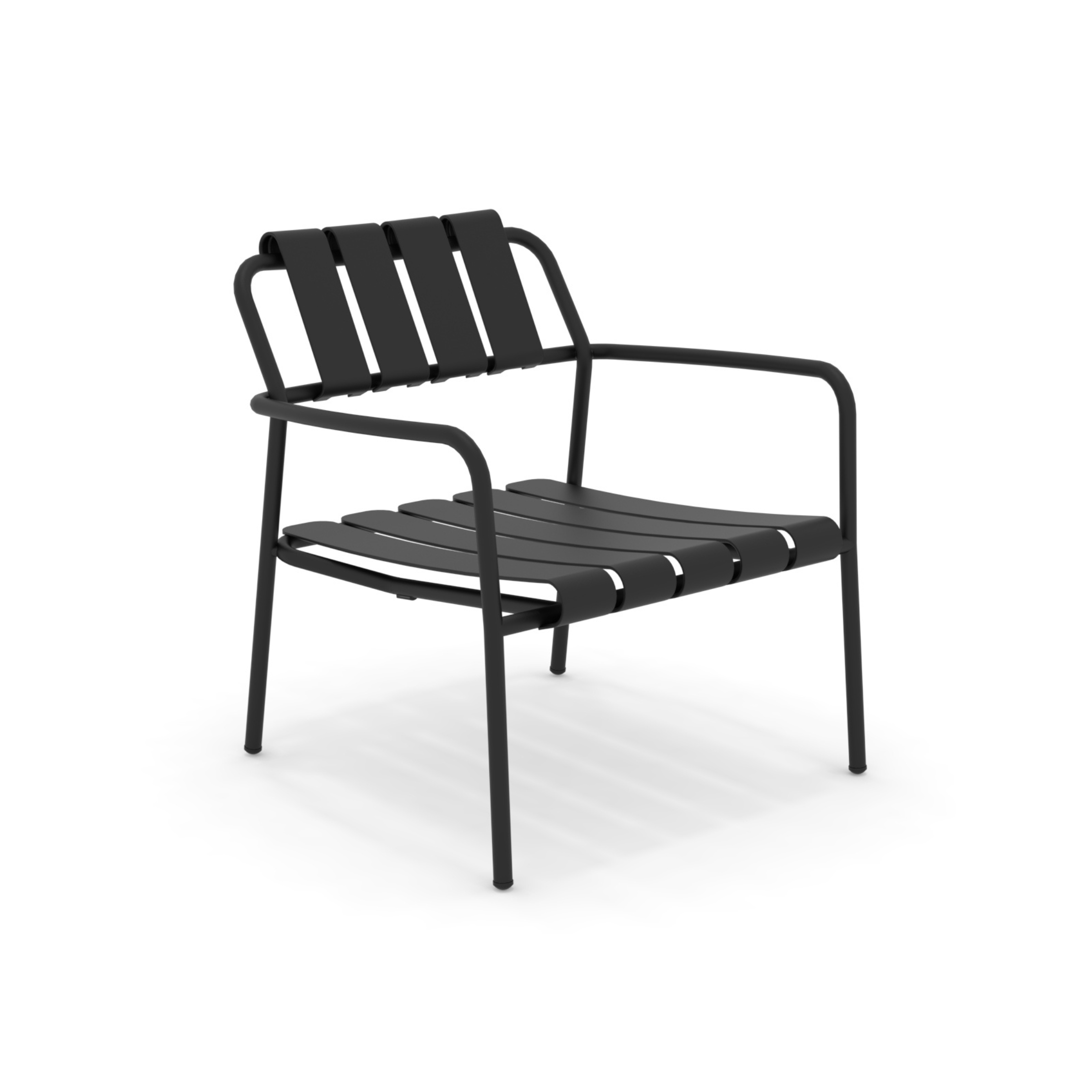 Low aluminum garden armchair "Verdea" lounge chair 72x70 cm 76h