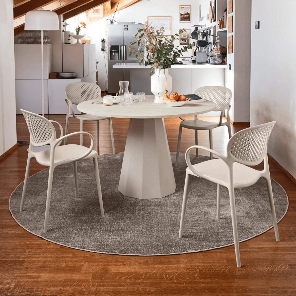 Set di sedie moderne "Abby" da soggiorno in polipropilene cm 58,5x53,5 82h - MondoViro