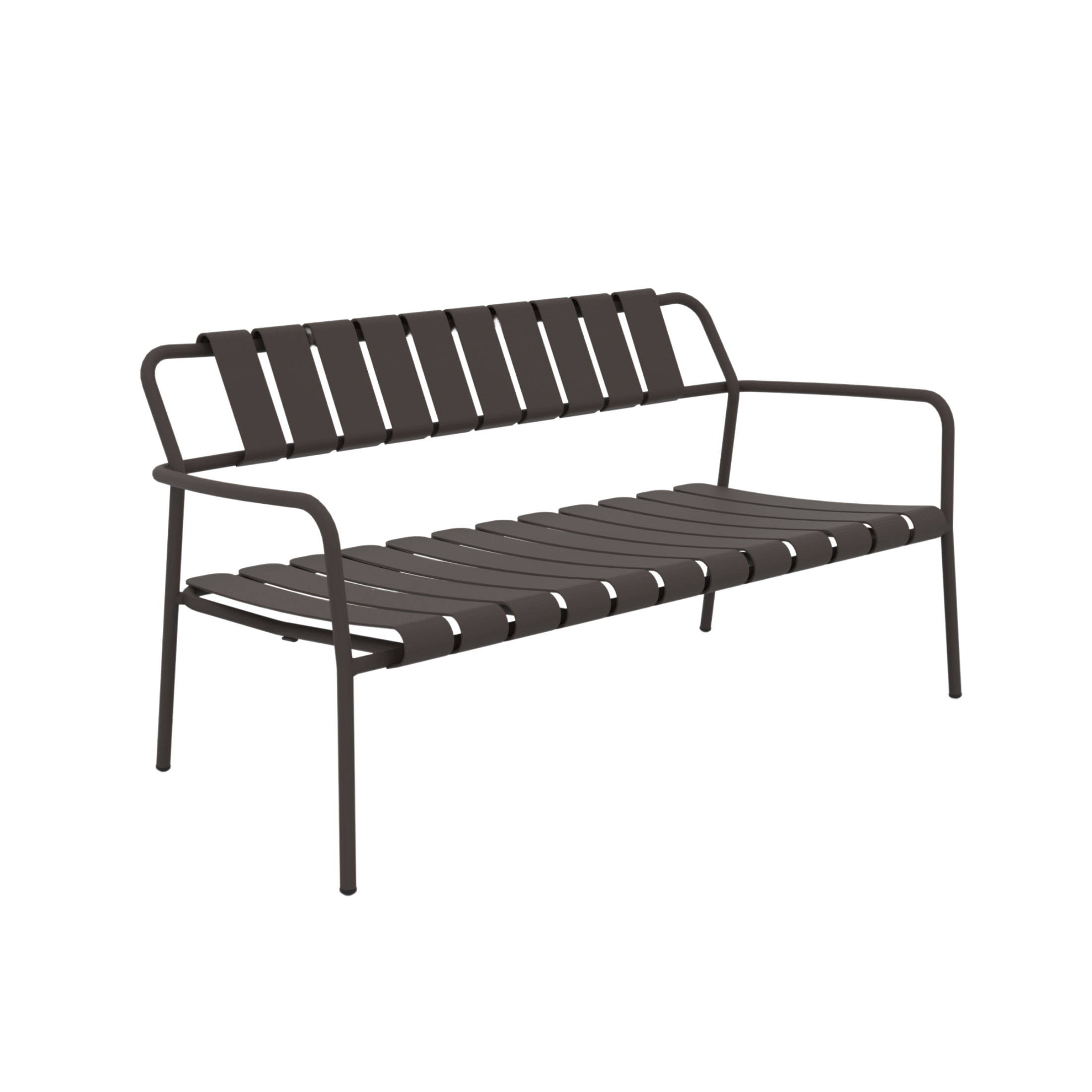 "Verdea" aluminum lounge bench, garden sofa, 146x70 cm, 76h