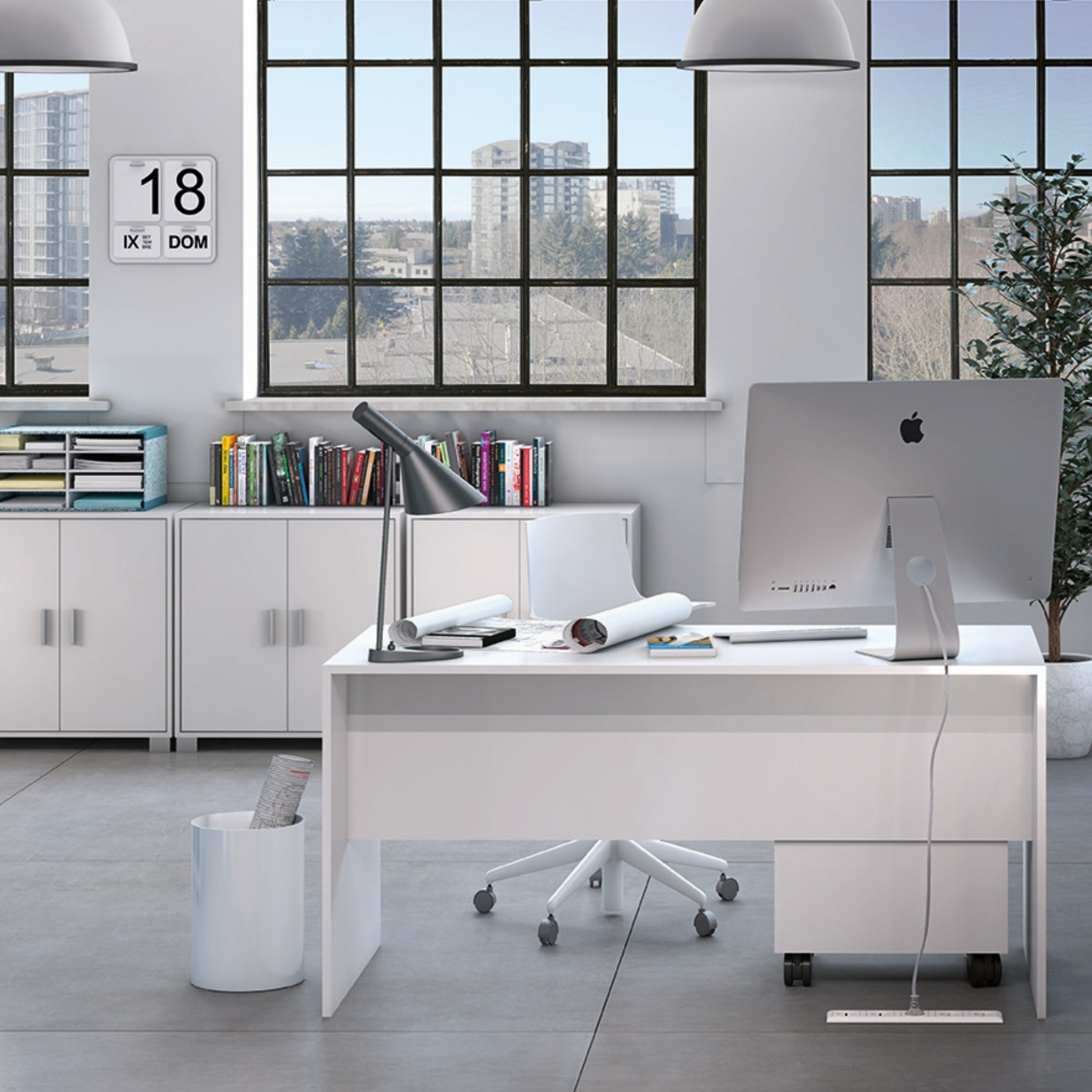 Vintage "Nuria" wooden office desk, 150x73 cm, 73h