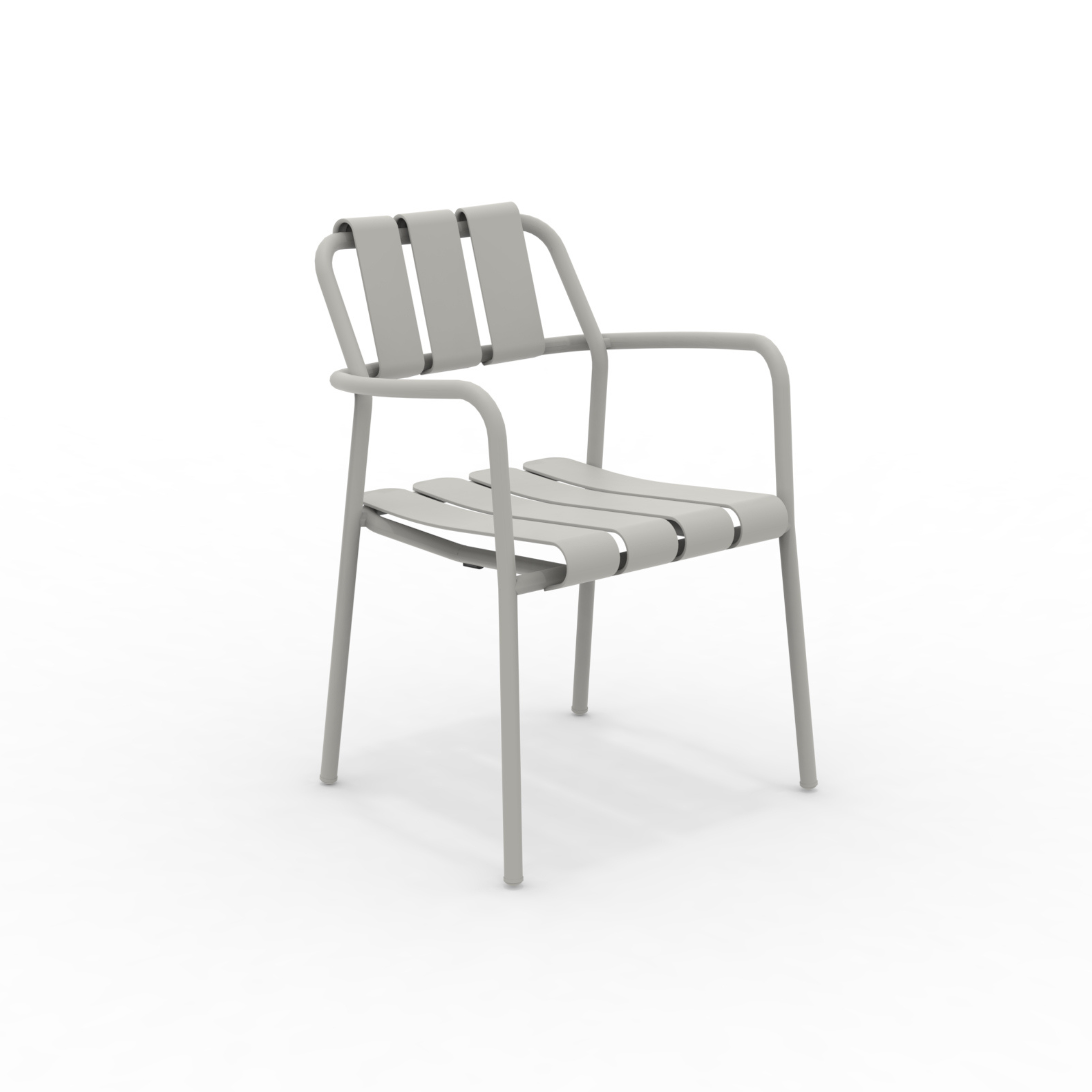 Set of stackable "Verdea" aluminum garden armchairs, 50x58 cm, 83 cm high.