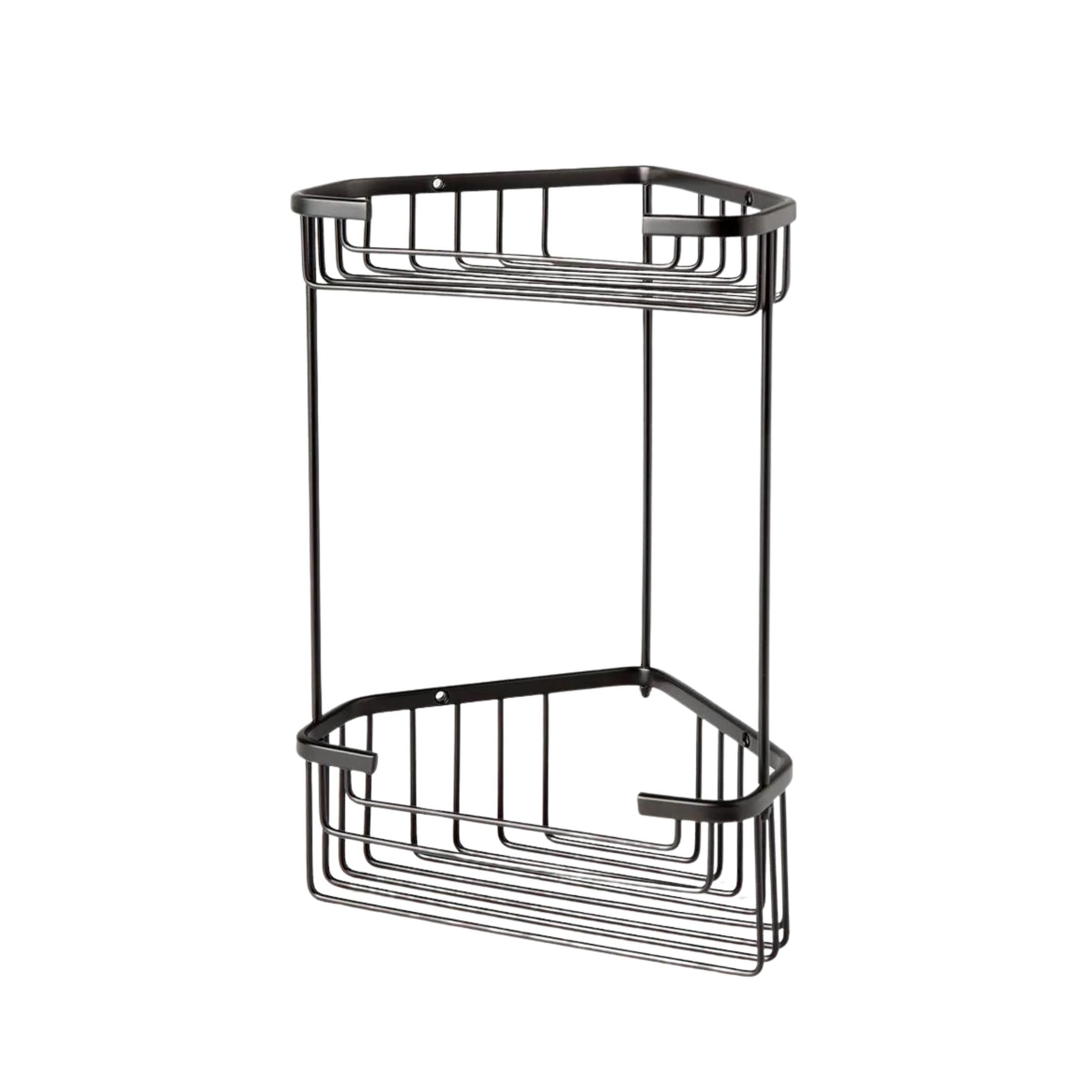 "Clément" double corner soap dish for shower in stainless steel 20x15 cm 31h