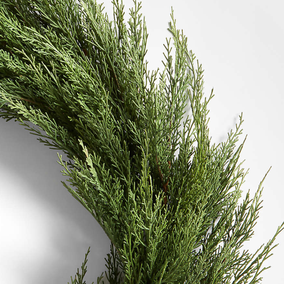 "Kleo" Cypress Christmas Wreath in PE with Real Touch effect, Ø 60 cm