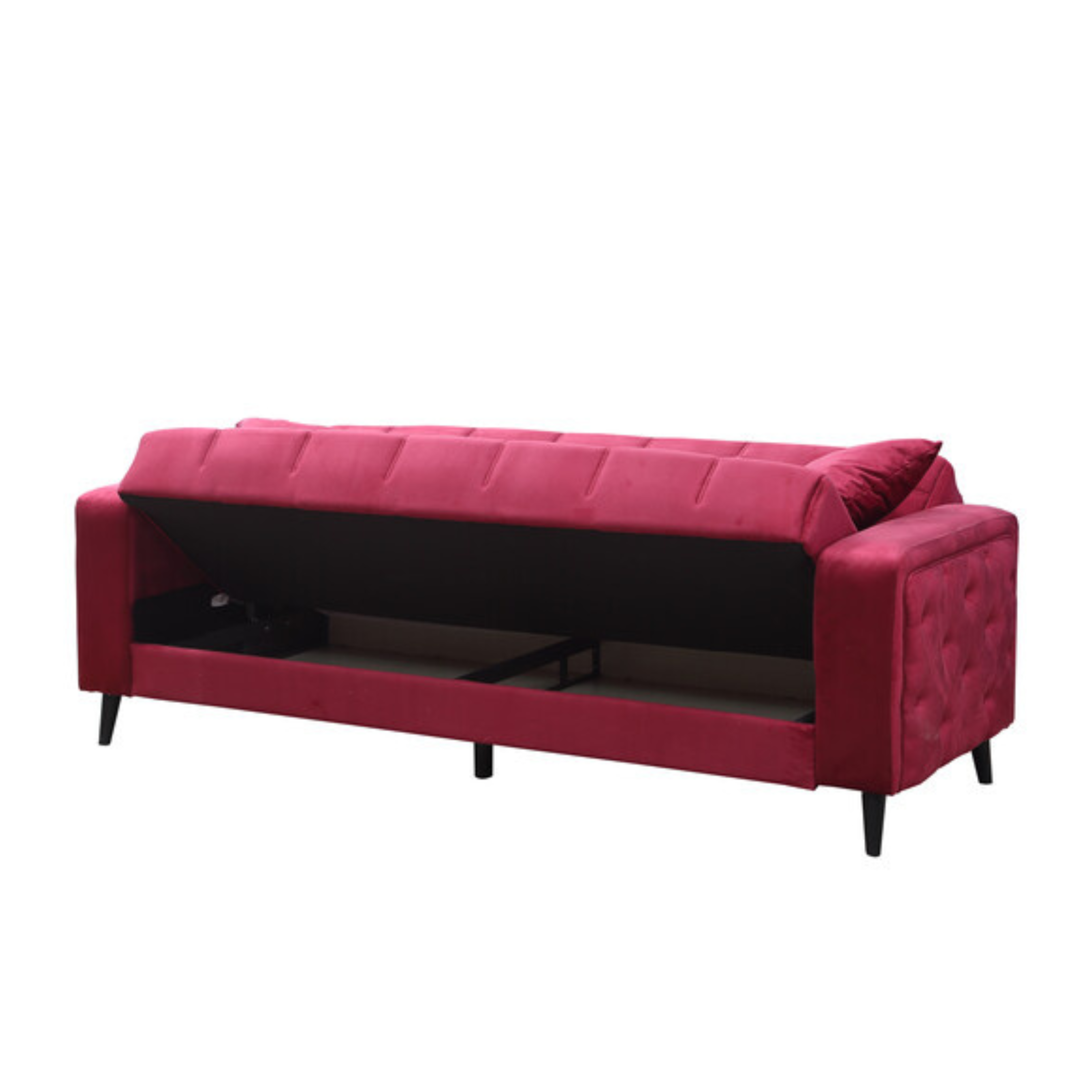 Modern 3-seater "Lisa" velvet sofa bed for living room, 225x85 cm, 84h