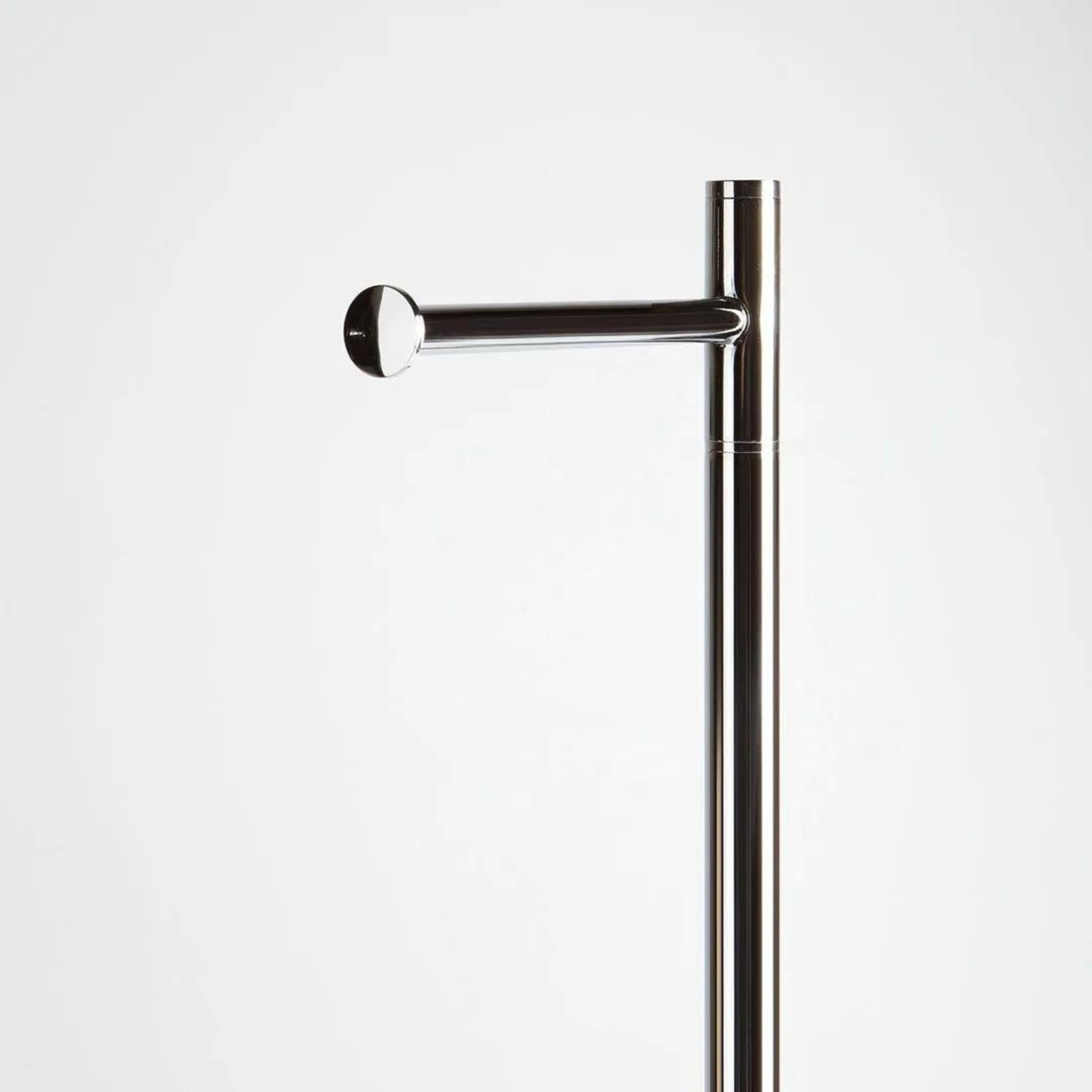 "Sophie" metal toilet roll holder and toilet brush stand with a half-moon base