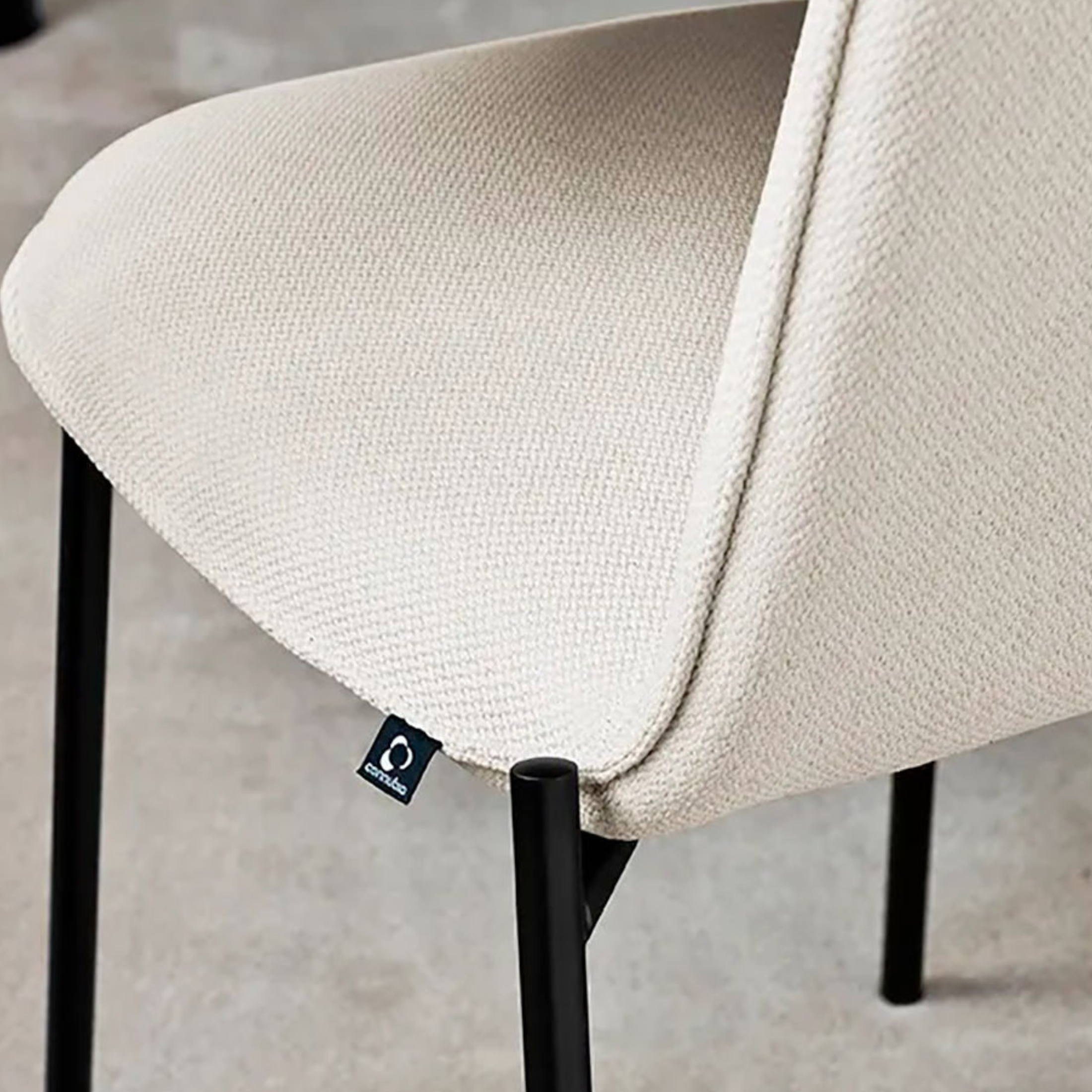 Set of modern living room chairs "Riley" in padded fabric cm 48x60 95h