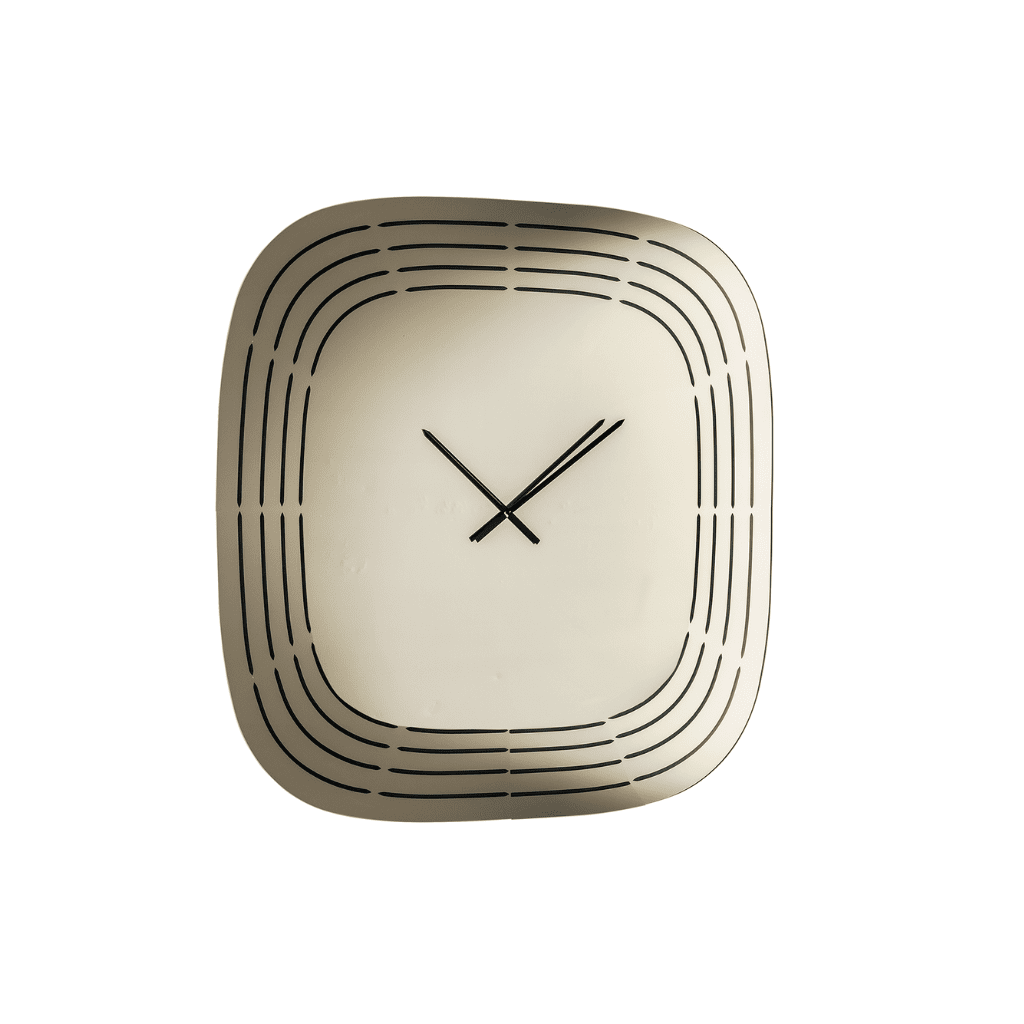 Orologio a parete in vetro specchiato con incisioni laser cm 120×120h - MondoViro