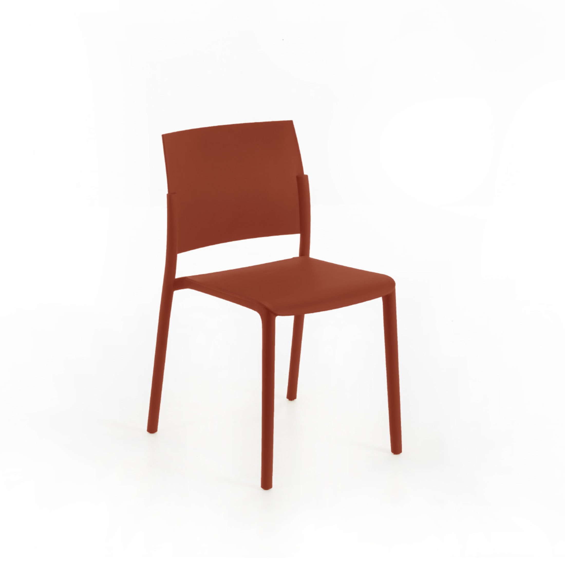 Set of modern "Sabrina" stackable polypropylene living room chairs, 52.5x55 cm, 81h