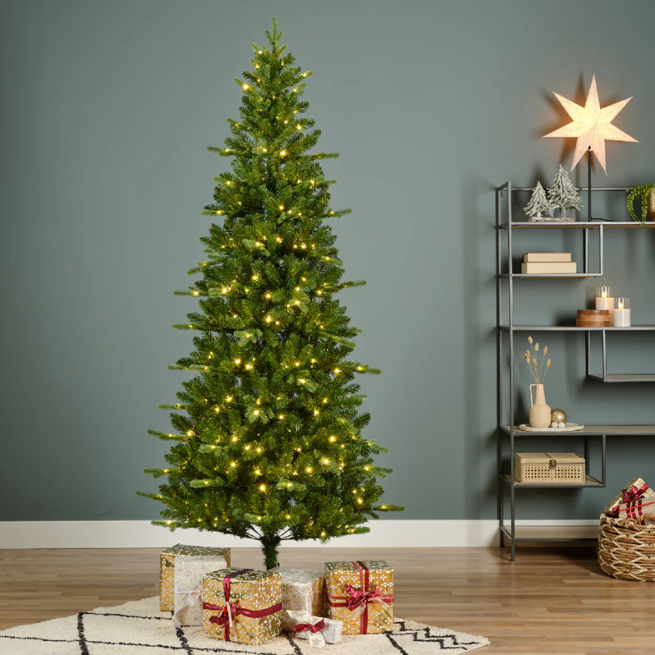 Albero di Natale slim "Arielis Slim" con micro Led in PE Effetto Real Touch + PVC - MondoViro