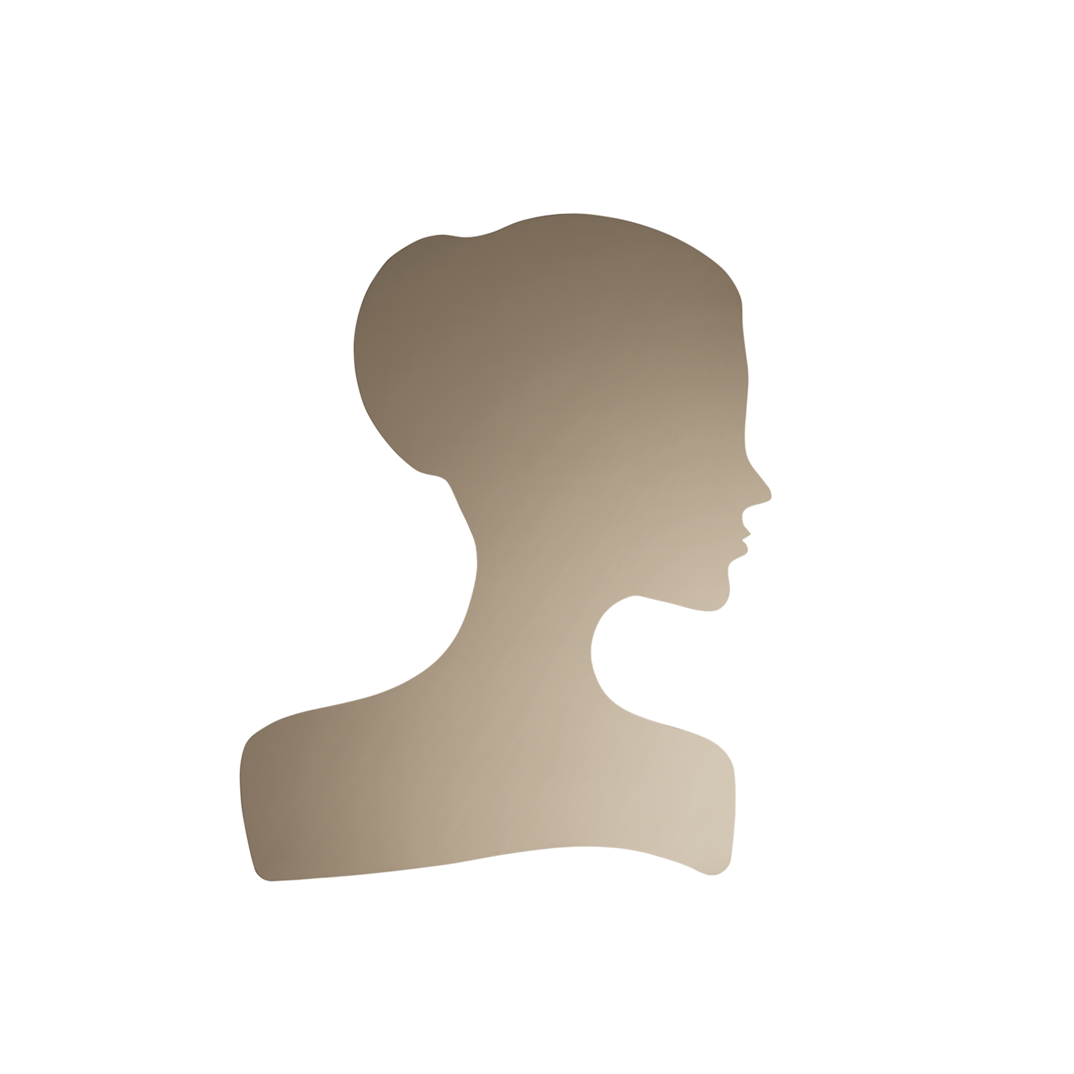 "Diva Specchiata" shaped mirror with a woman's face, 125x160 cm