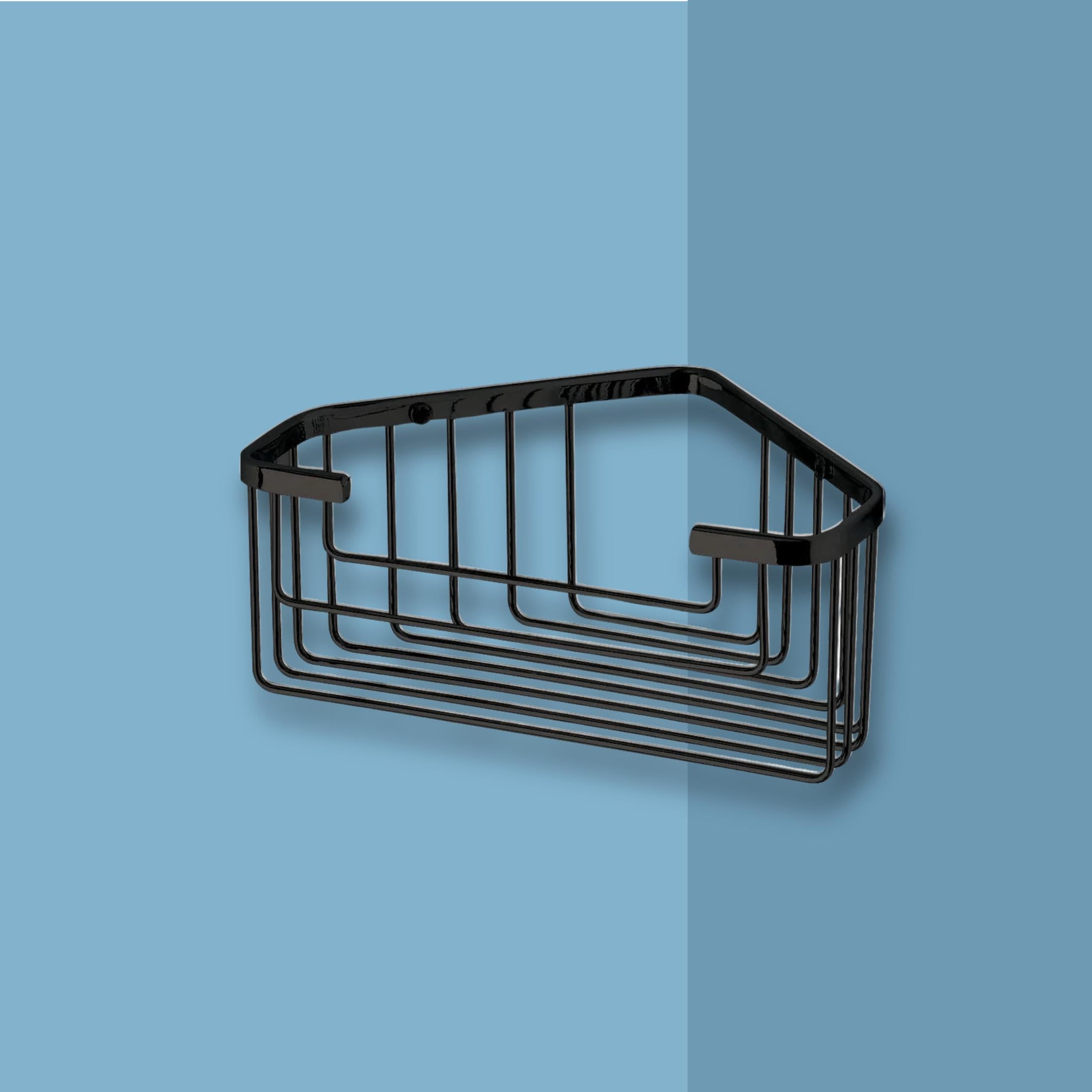 "Camille" corner shower soap dish in stainless steel wire