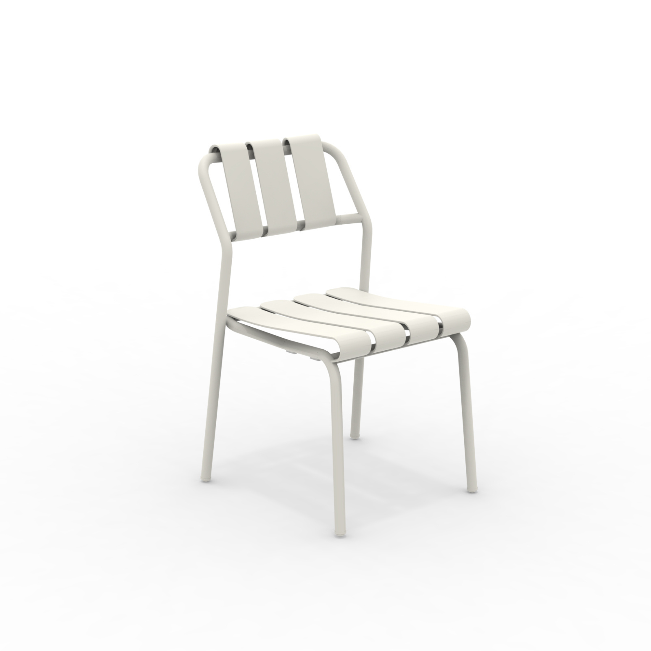 Set of "Verdea" stackable aluminum garden chairs, 50x58 cm, 83 cm high.
