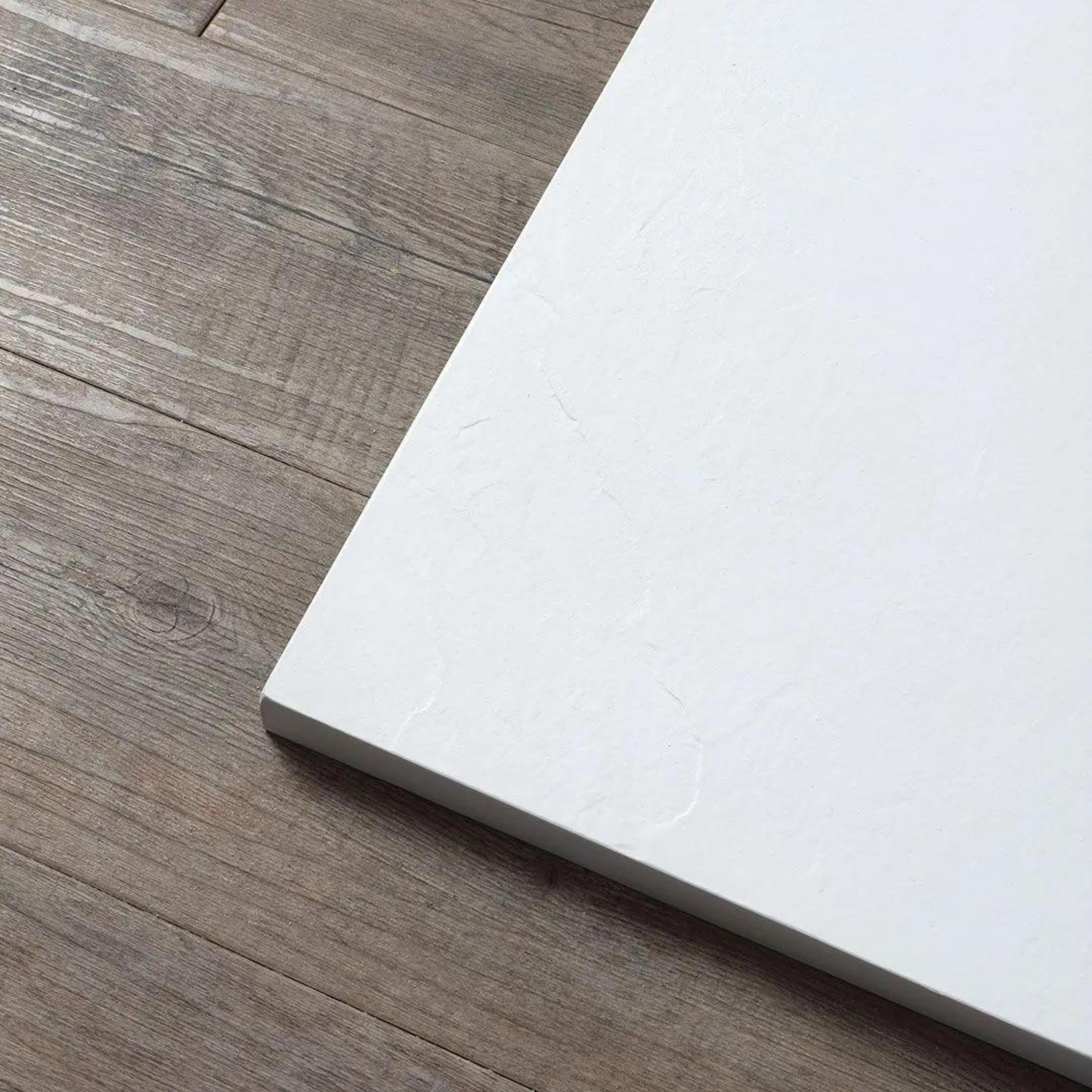 "Milano" thin square shower tray in non-slip stone-effect resin