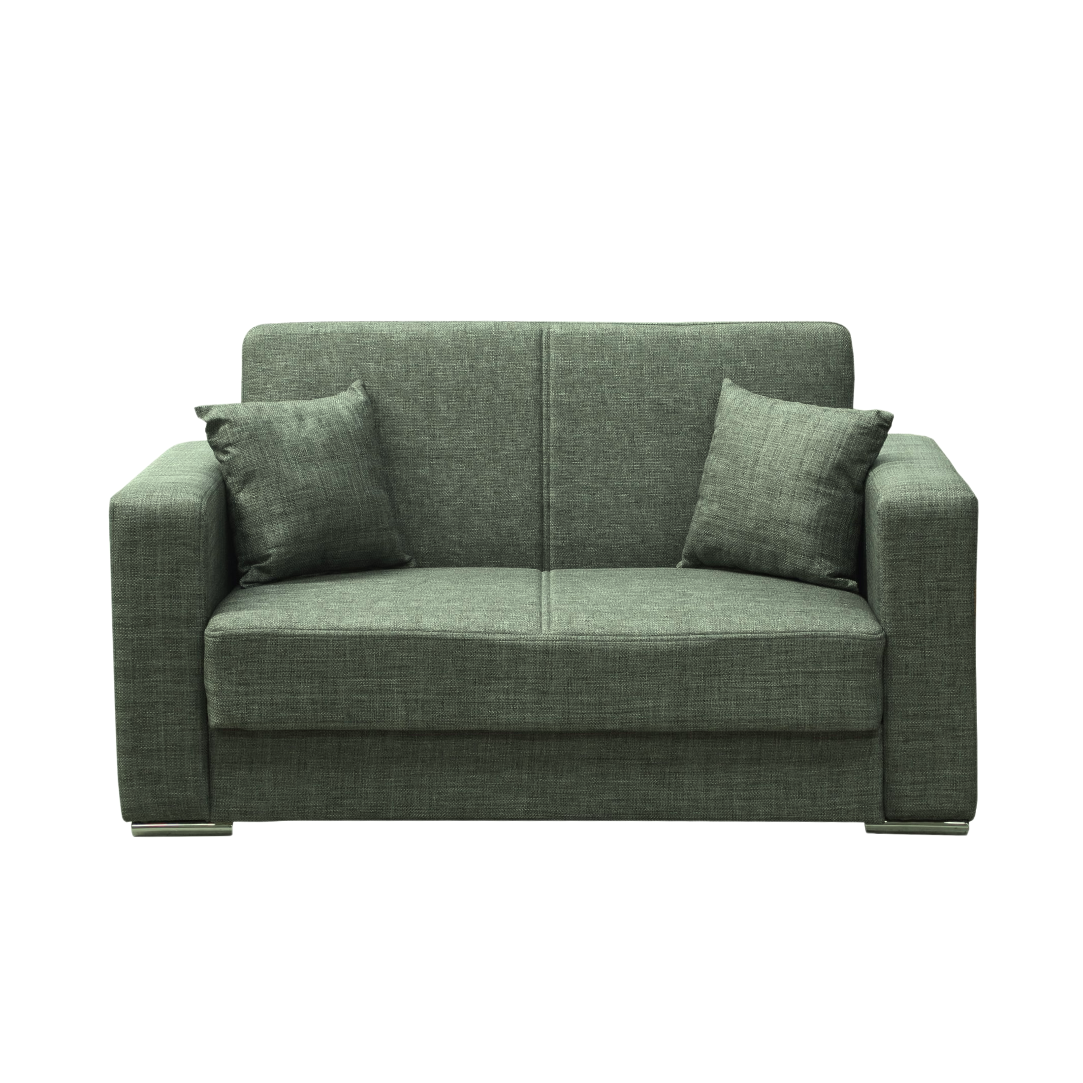 Modern 2-seater sofa "Futura" in fabric with chromed feet 159x84 cm 82h