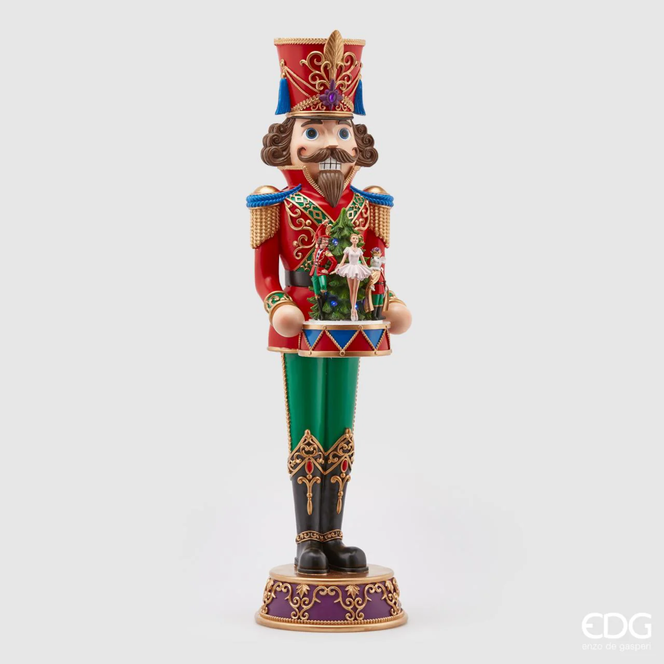 Multicolor LED Christmas Nutcracker Soldier 25x22cm 90h