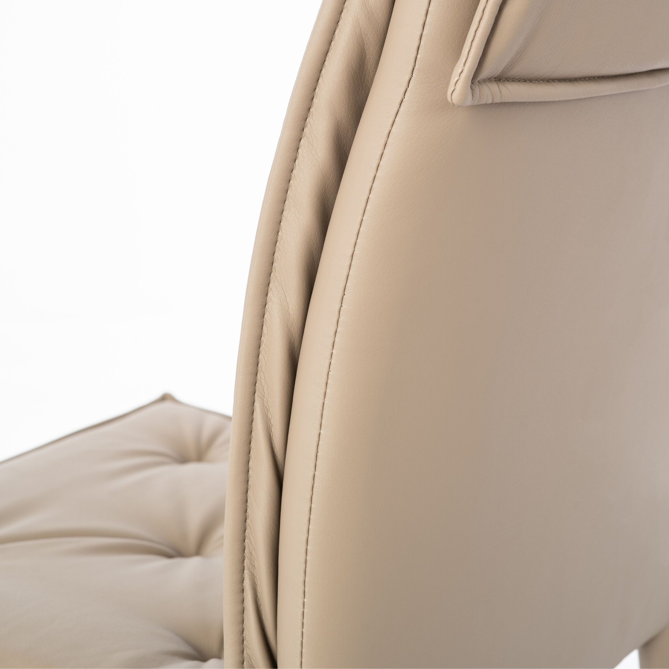 Set of padded chairs in imitation leather "Sofistiq" modern armchairs cm 56x44 91h