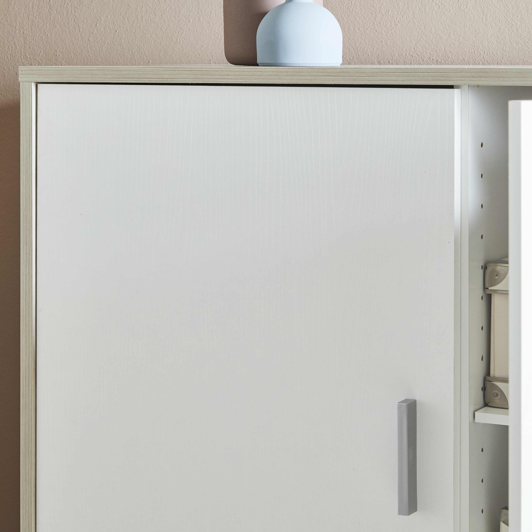 "Enigma" 4-door multipurpose wooden wardrobe, resistant and elegant, 108x41 cm, 161h