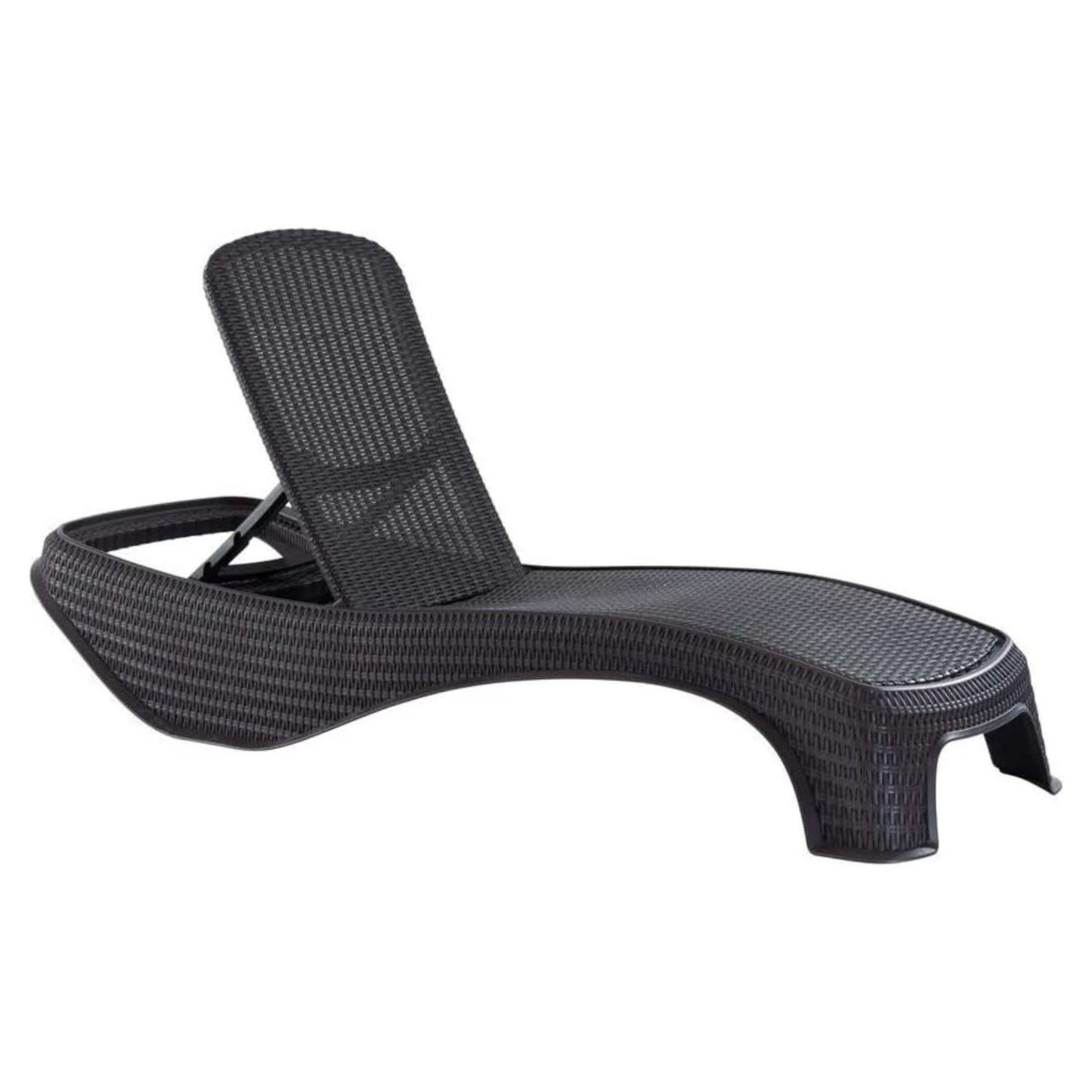 "Atlantic" reclining polyrattan sun lounger, 197x74 cm, 36h