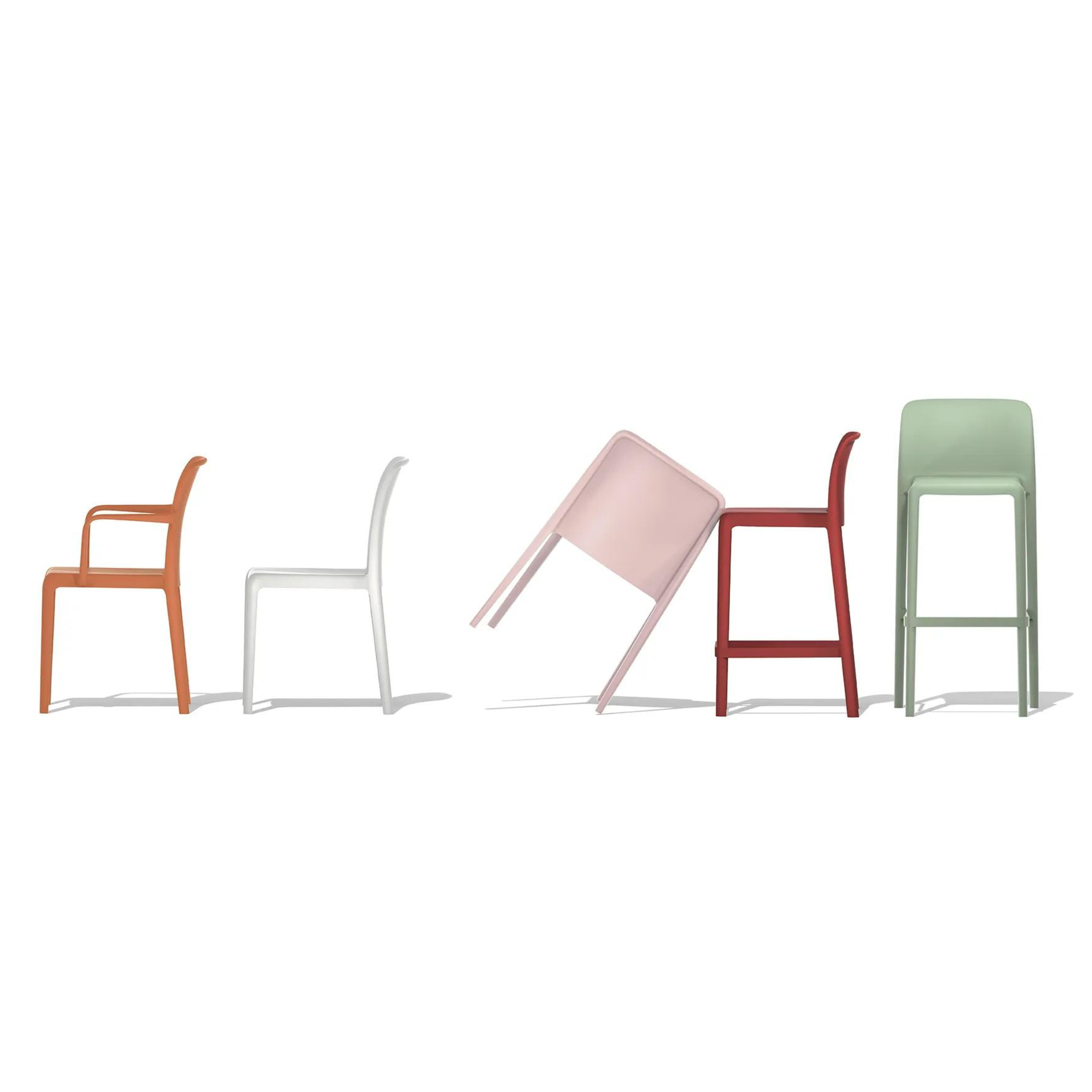 Set of stackable polypropylene chairs "Bayo" for outdoor and indoor use, 54x52 cm, 81h