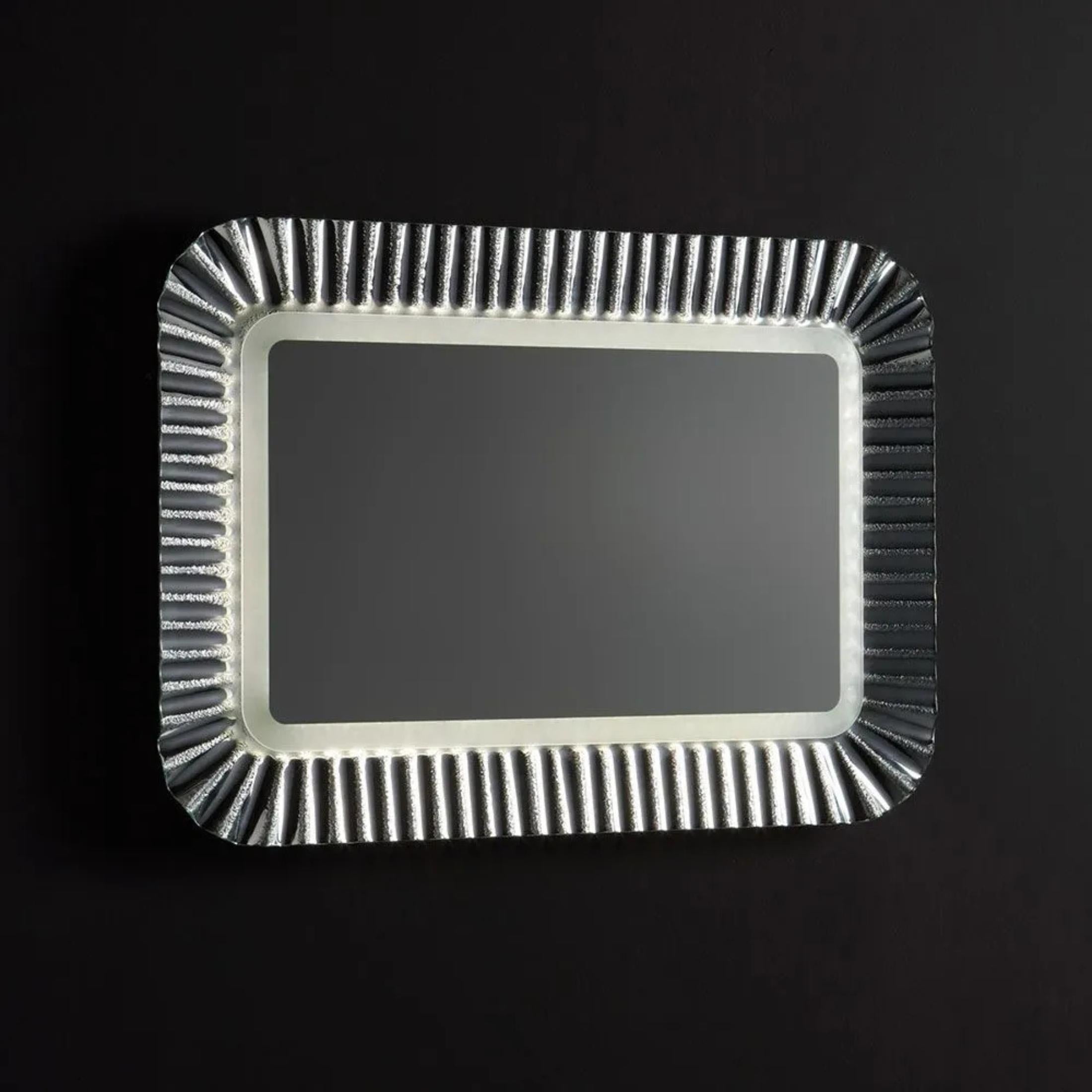 Rectangular LED mirror "Redding" with reversible fused glass frame 94x68 cm