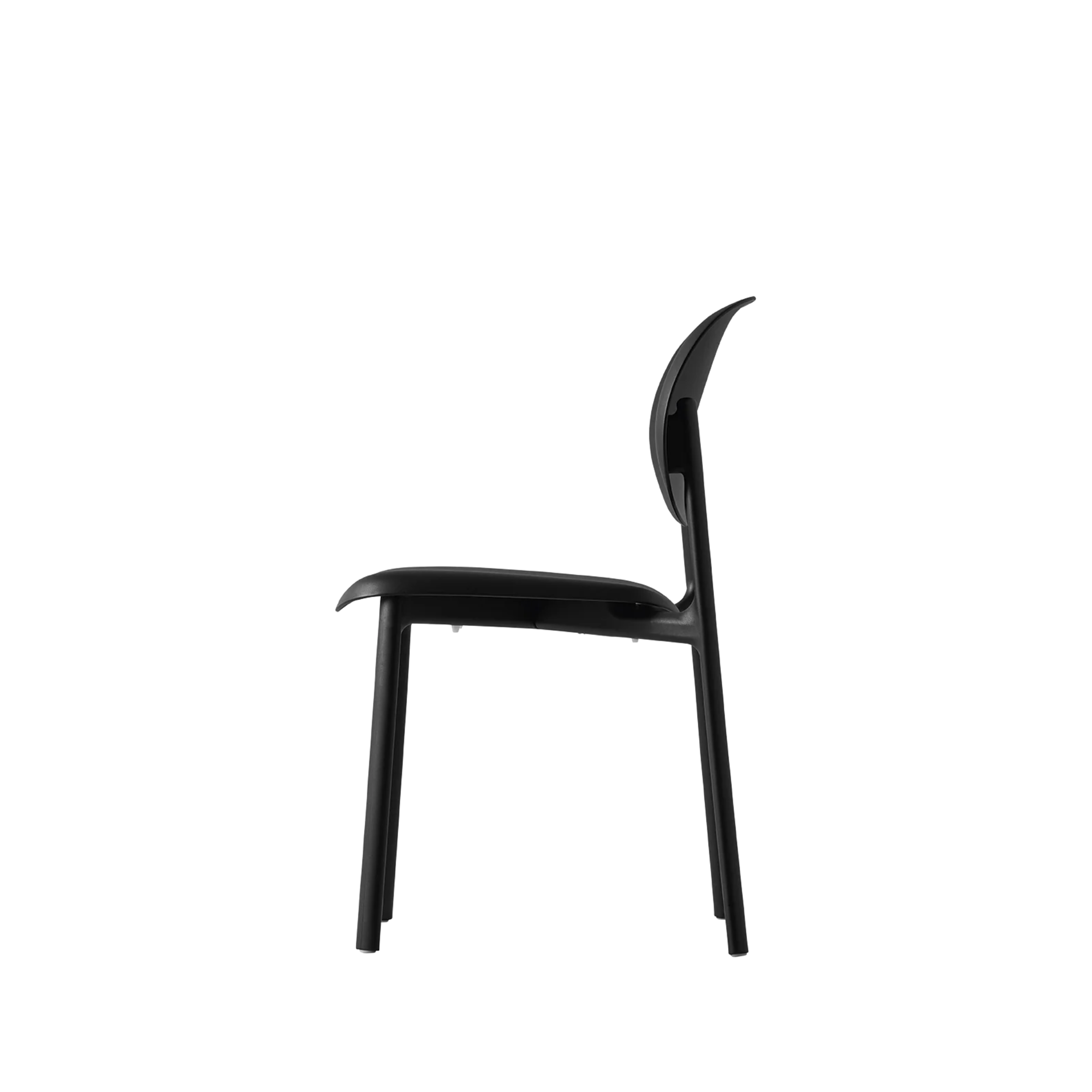 "Zero" modern living room chair in recycled polypropylene 53x53 cm 82h