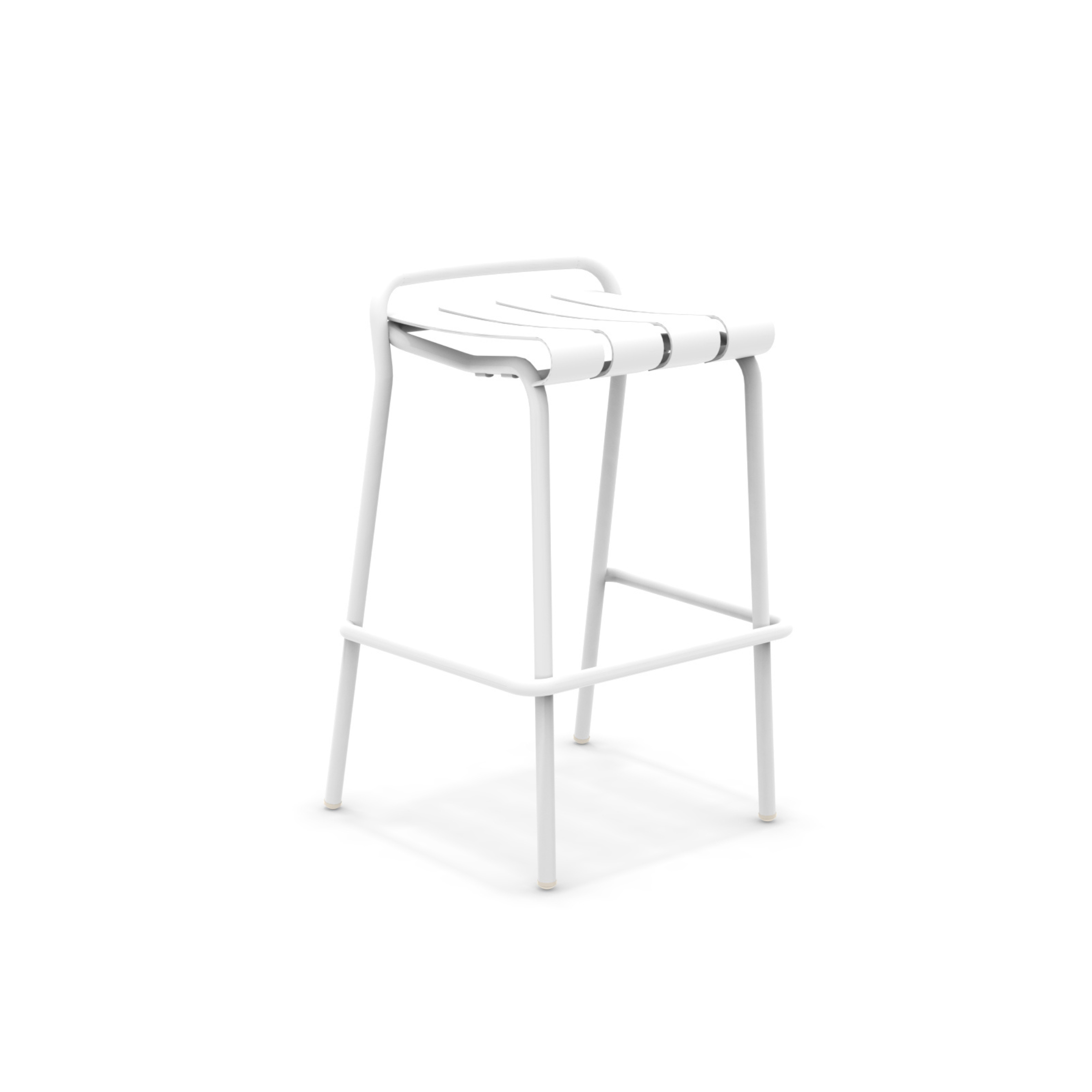 Set of "Verdea" stackable aluminum garden stools, 48x49 cm, 82 cm high.