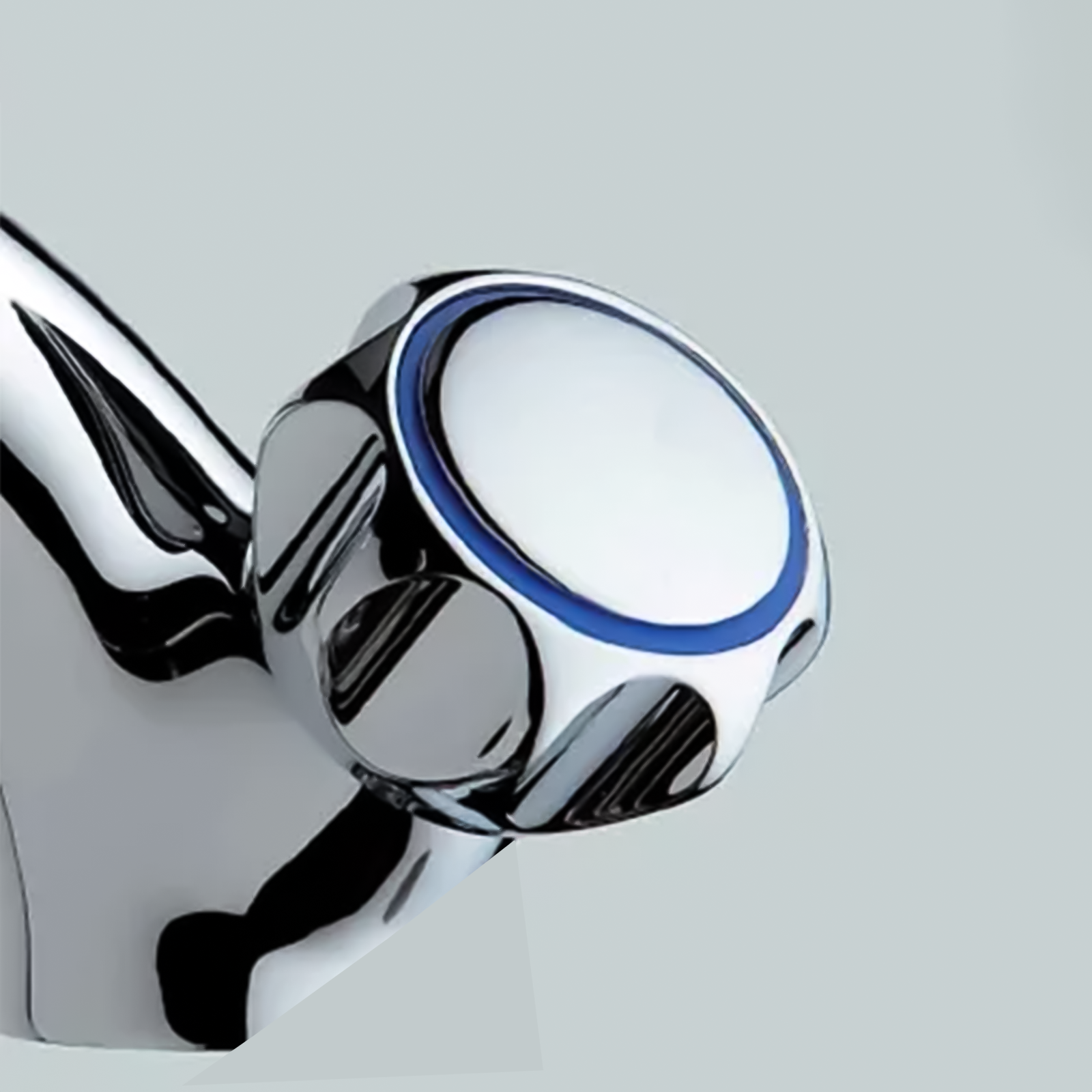 "Astro" swan neck mixer tap in chromed brass with 1/2" connection