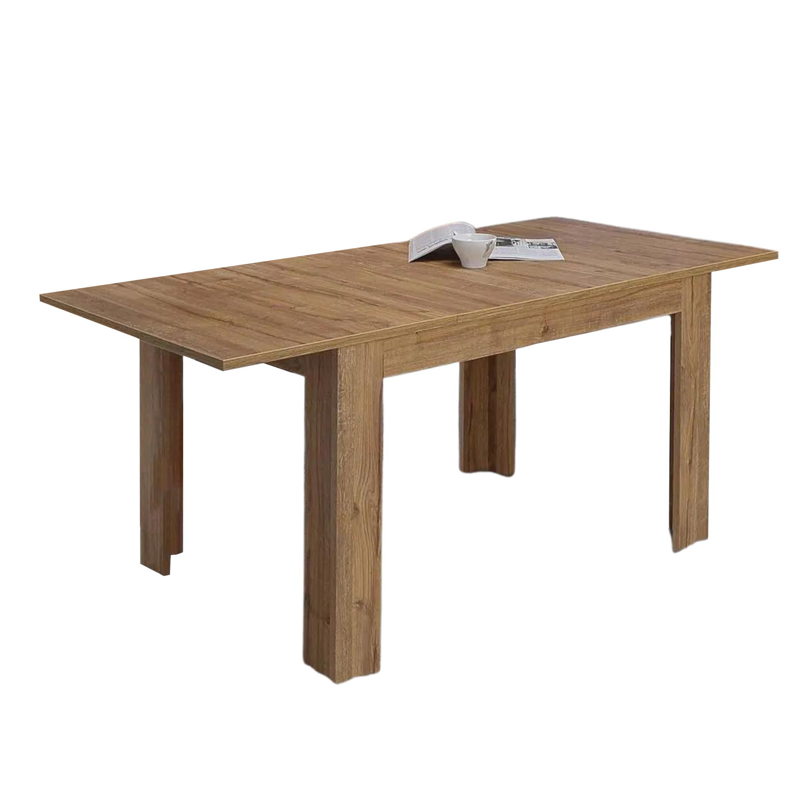 Extendable "Land" table in candy dak wood, 137/185x90 cm, 79h