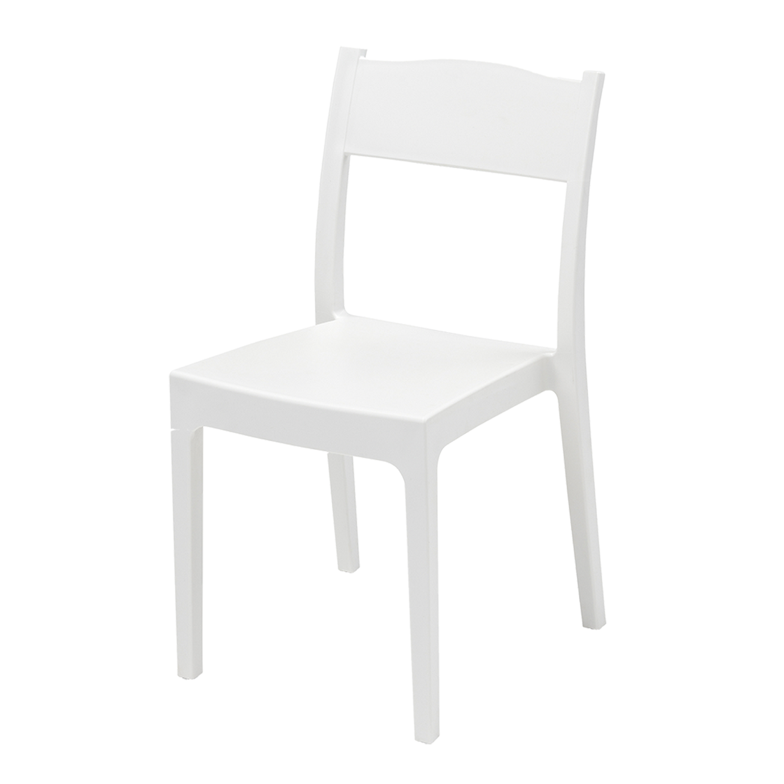 Set of "Vesta" resin garden chairs, resistant and stackable, 41x41 cm, 83 cm high.