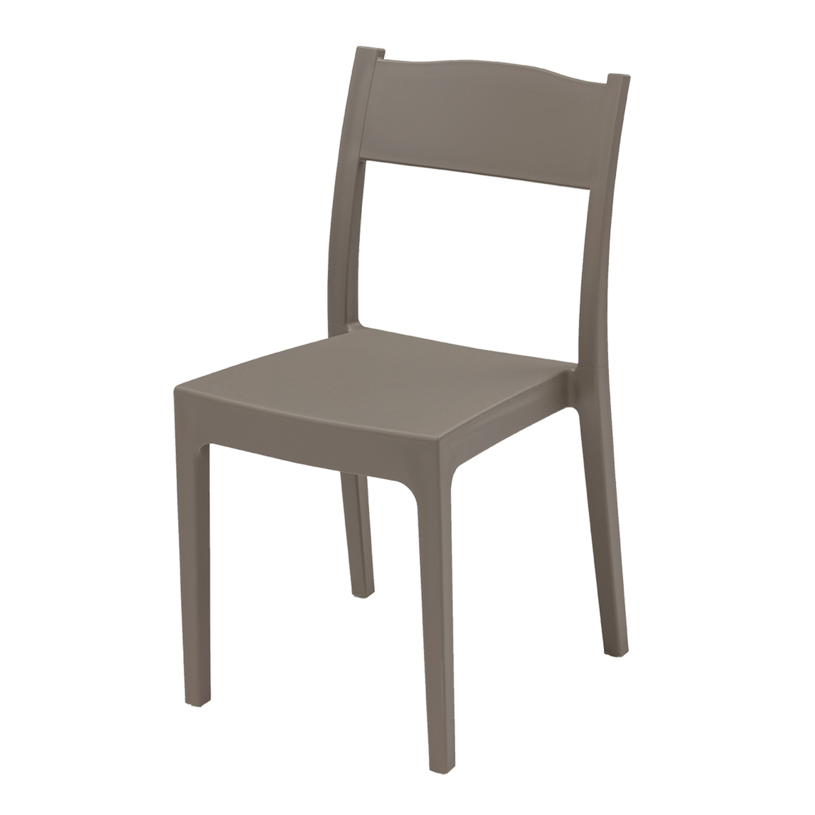Set of "Vesta" resin garden chairs, resistant and stackable, 41x41 cm, 83 cm high.