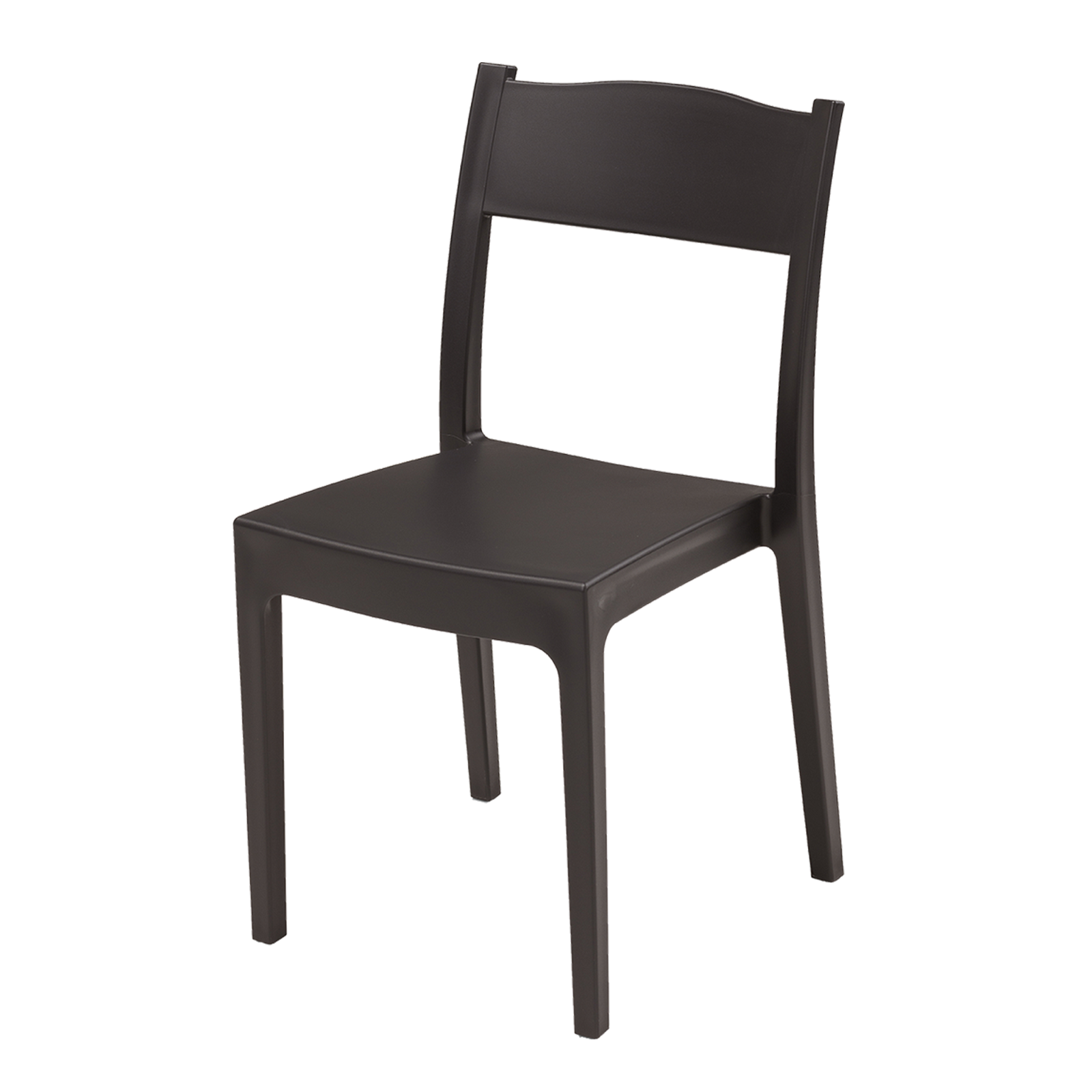 Set of "Vesta" resin garden chairs, resistant and stackable, 41x41 cm, 83 cm high.